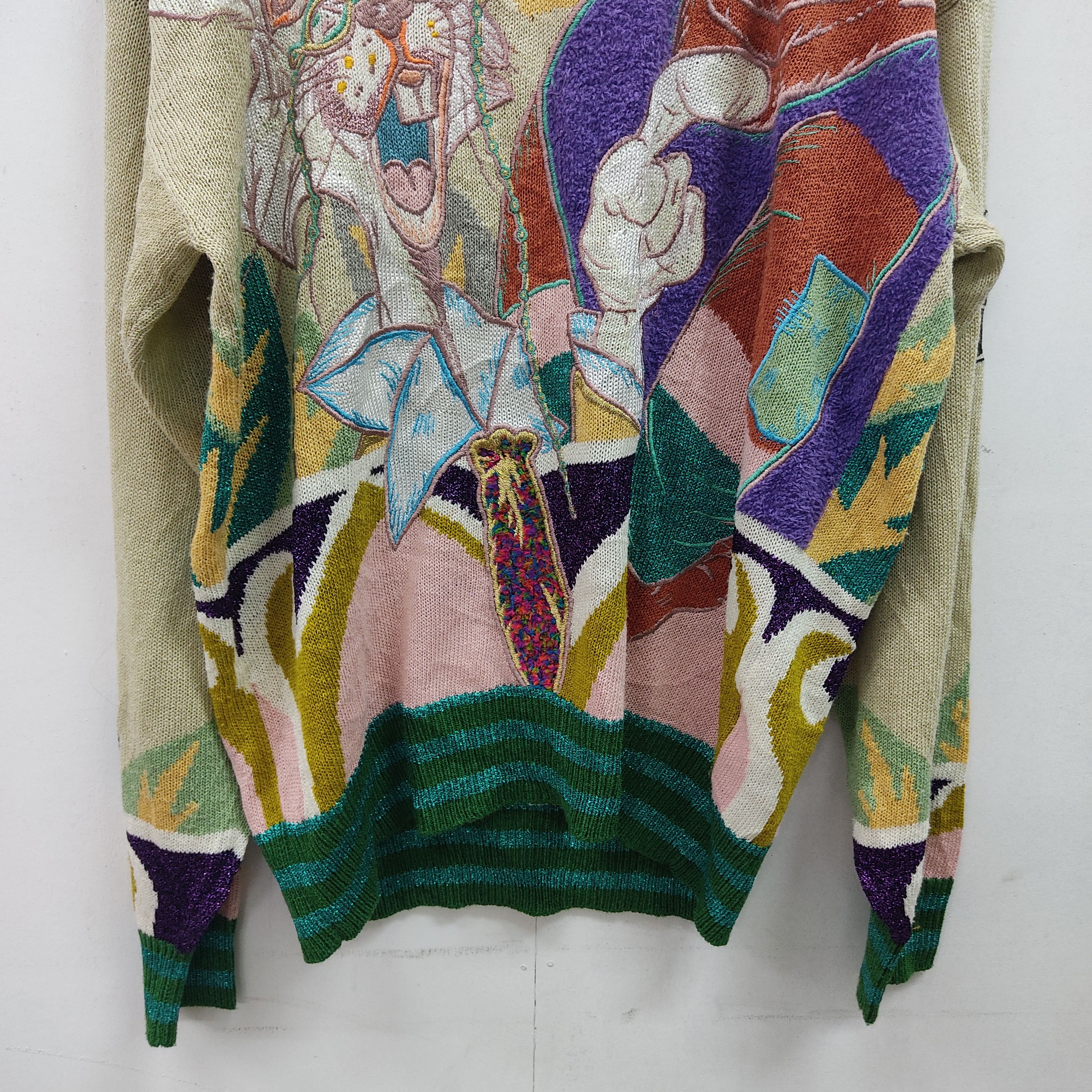Habitat × Vintage Vintage Gagman Rabbit and OranUtan Embroid Sweater Knitwear Size US M / EU 48-50 / 2 - 5 Thumbnail