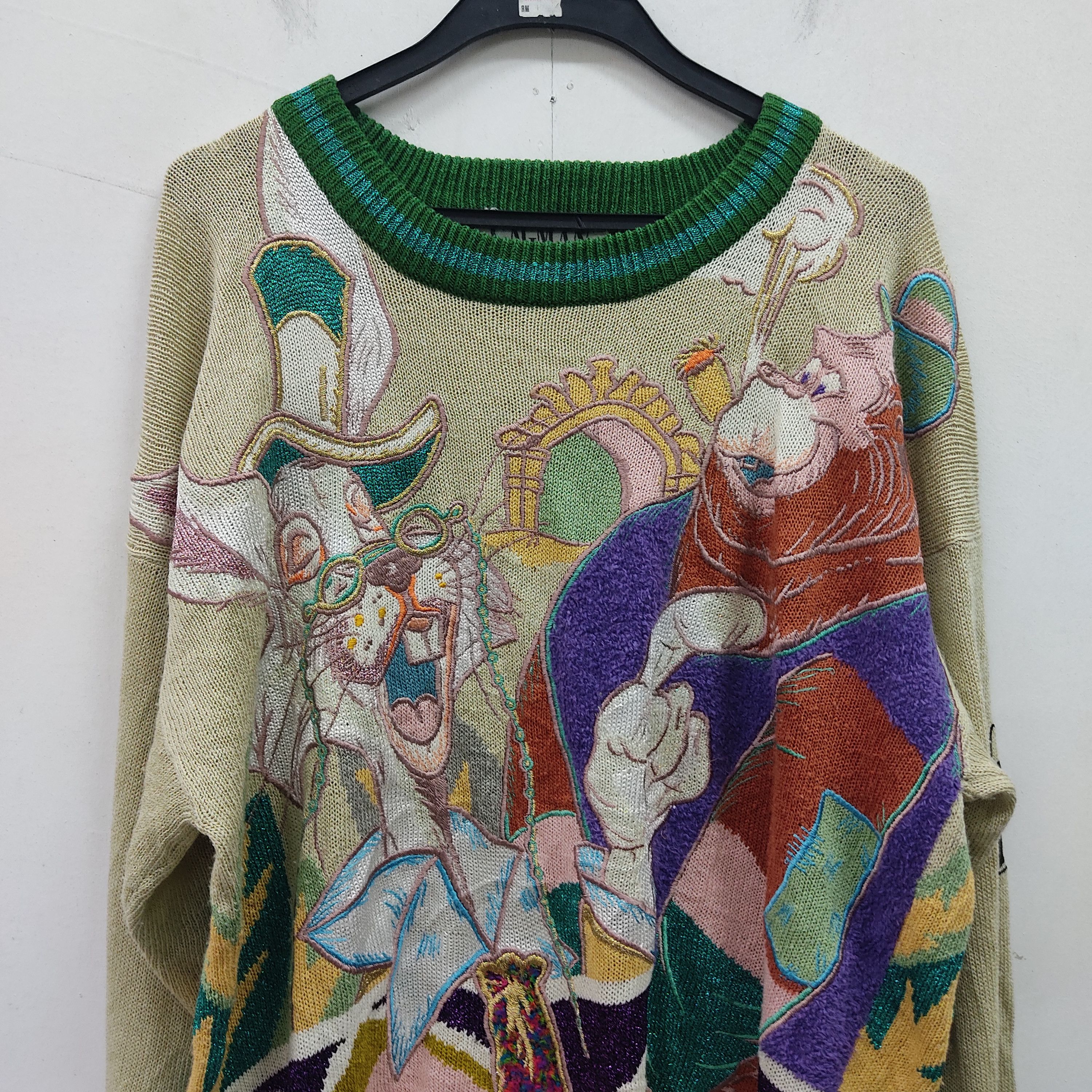 Habitat × Vintage Vintage Gagman Rabbit and OranUtan Embroid Sweater Knitwear Size US M / EU 48-50 / 2 - 4 Thumbnail
