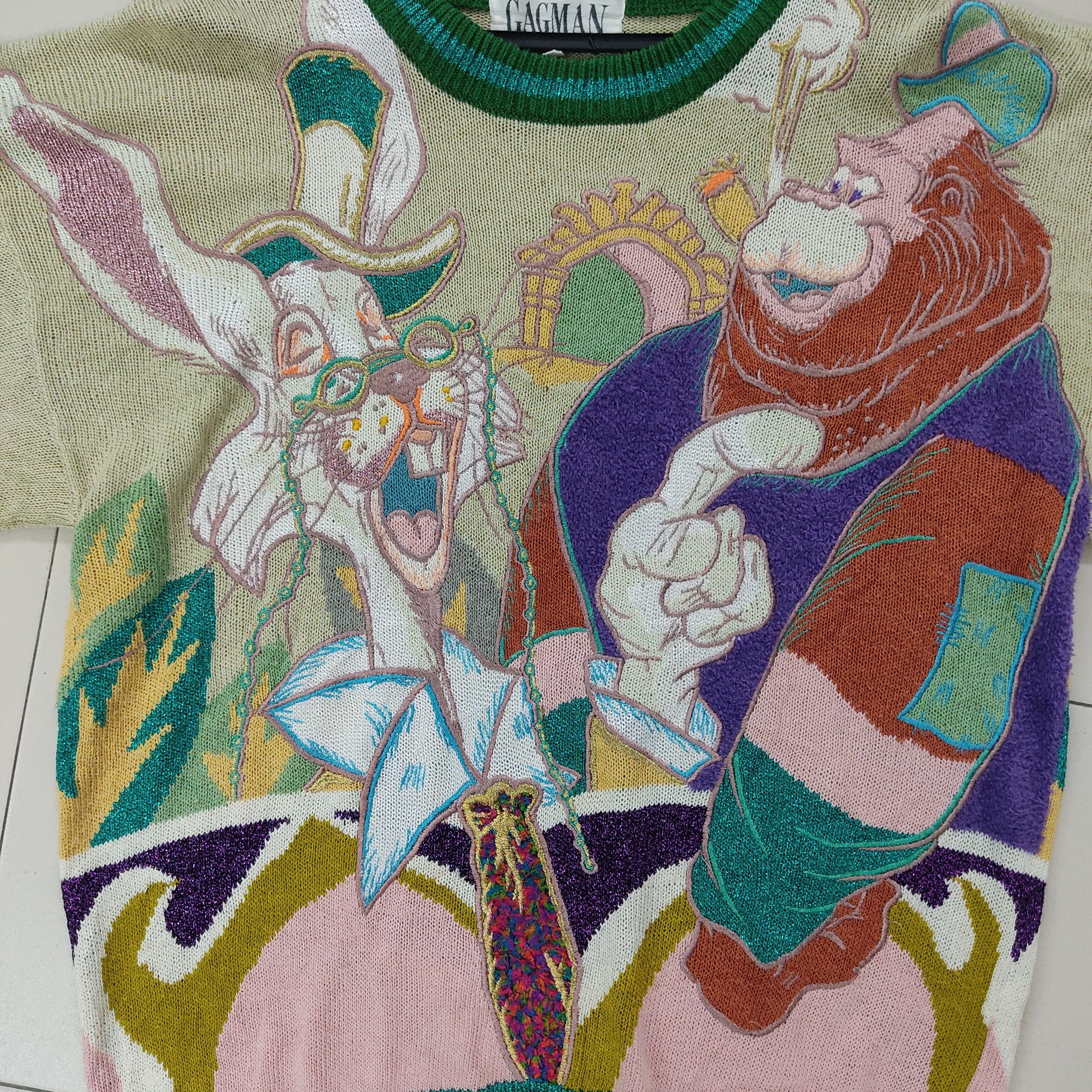 Habitat × Vintage Vintage Gagman Rabbit and OranUtan Embroid Sweater Knitwear Size US M / EU 48-50 / 2 - 10 Thumbnail