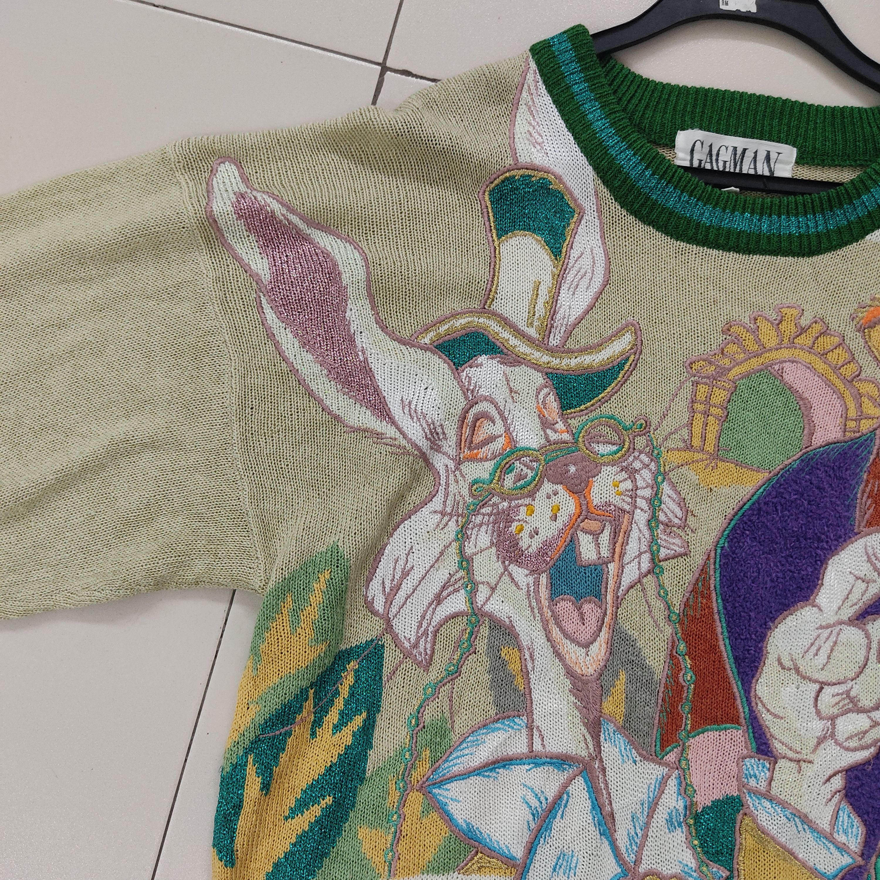 Habitat × Vintage Vintage Gagman Rabbit and OranUtan Embroid Sweater Knitwear Size US M / EU 48-50 / 2 - 11 Thumbnail