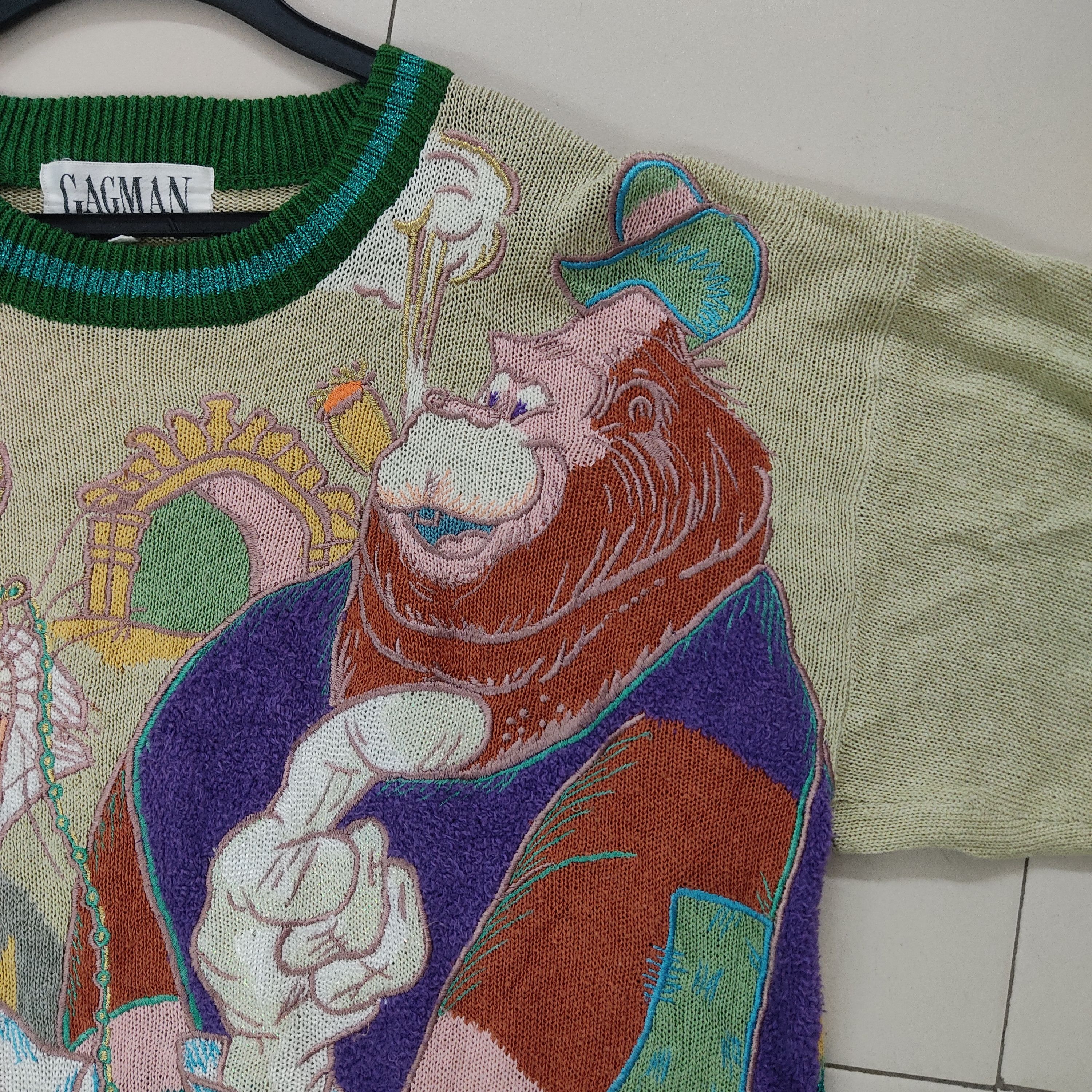 Habitat × Vintage Vintage Gagman Rabbit and OranUtan Embroid Sweater Knitwear Size US M / EU 48-50 / 2 - 12 Thumbnail