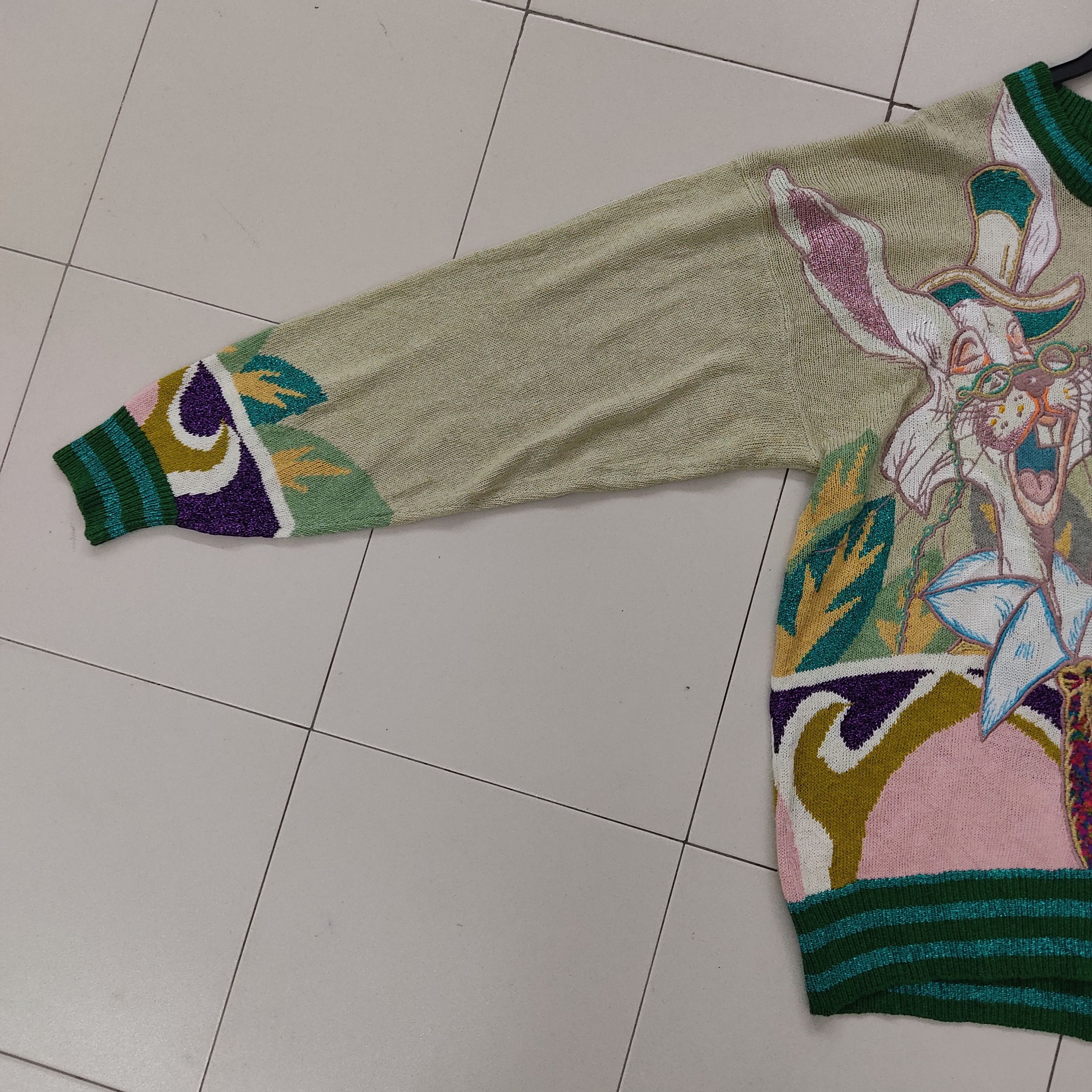 Habitat × Vintage Vintage Gagman Rabbit and OranUtan Embroid Sweater Knitwear Size US M / EU 48-50 / 2 - 7 Thumbnail