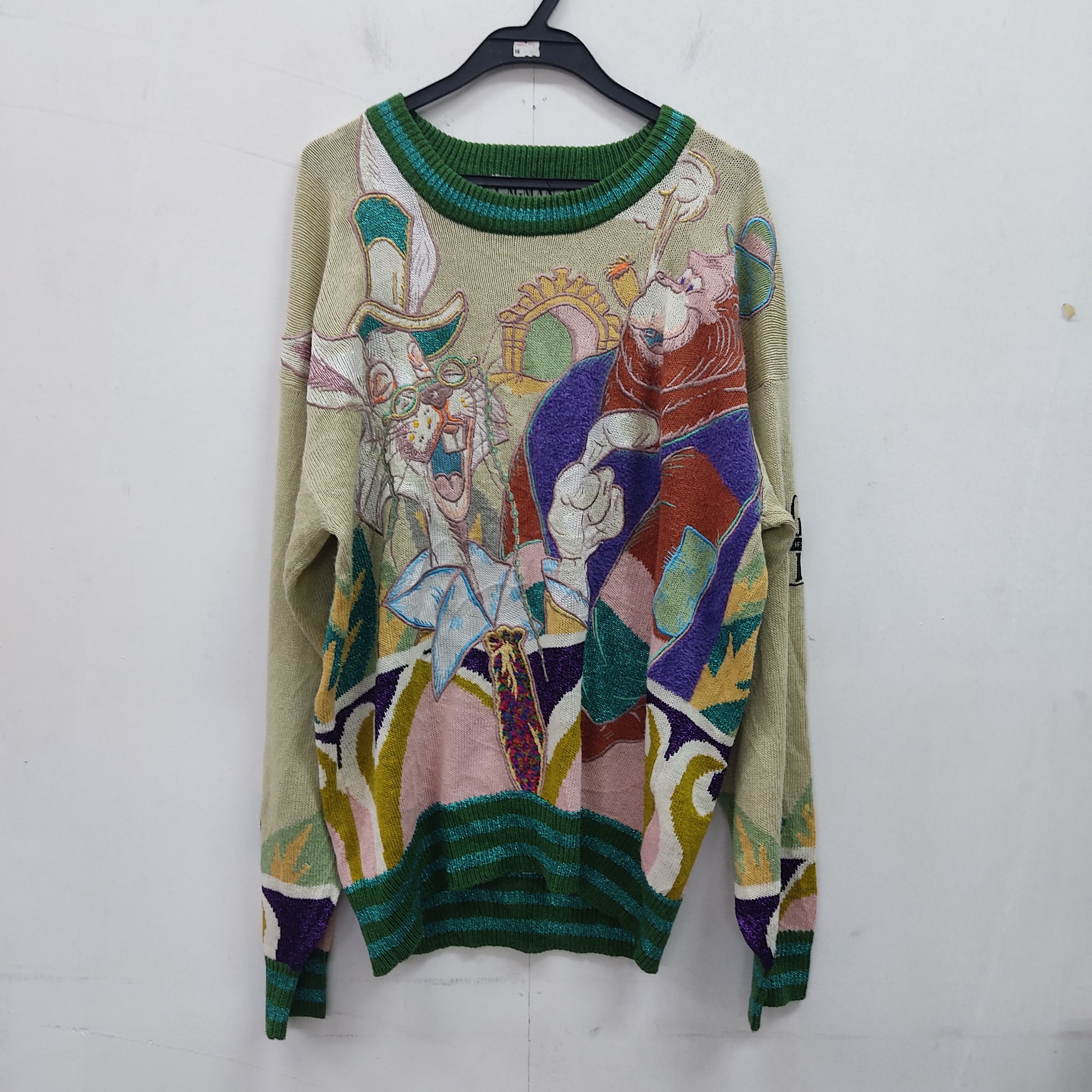 Habitat × Vintage Vintage Gagman Rabbit and OranUtan Embroid Sweater Knitwear Size US M / EU 48-50 / 2 - 3 Thumbnail