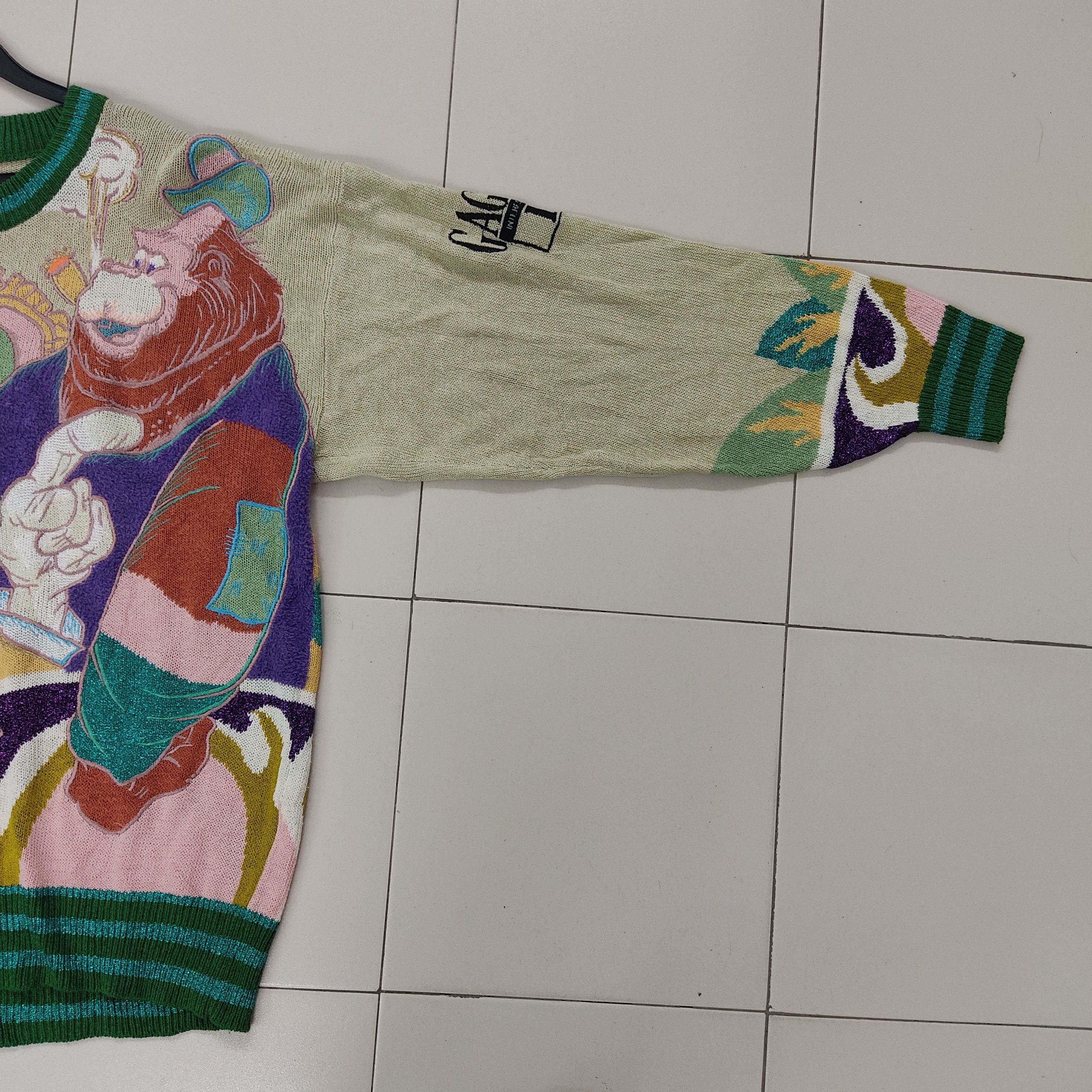 Habitat × Vintage Vintage Gagman Rabbit and OranUtan Embroid Sweater Knitwear Size US M / EU 48-50 / 2 - 9 Thumbnail