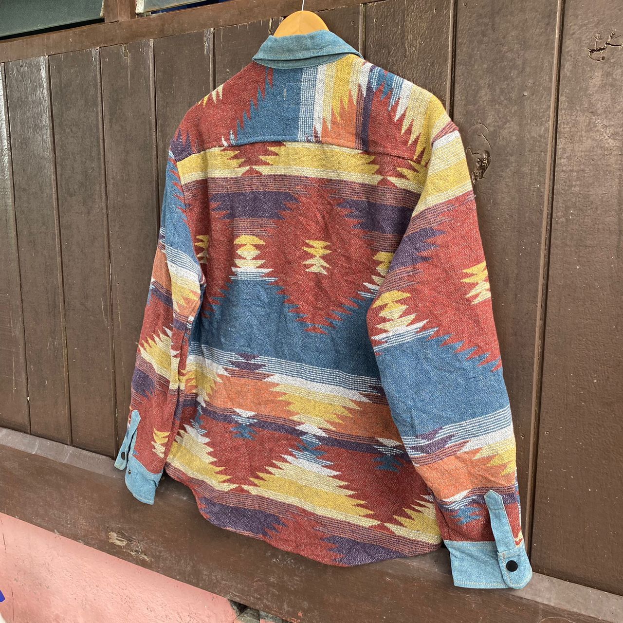 Japanese Brand MRGGR Aztec Navajo Print Shirt Jacket (Shacket) Size US M / EU 48-50 / 2 - 10 Thumbnail