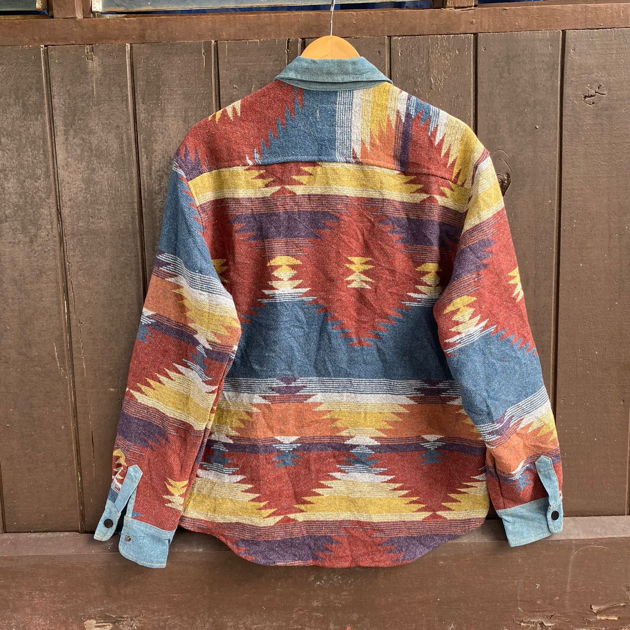 Japanese Brand MRGGR Aztec Navajo Print Shirt Jacket (Shacket) Size US M / EU 48-50 / 2 - 9 Thumbnail