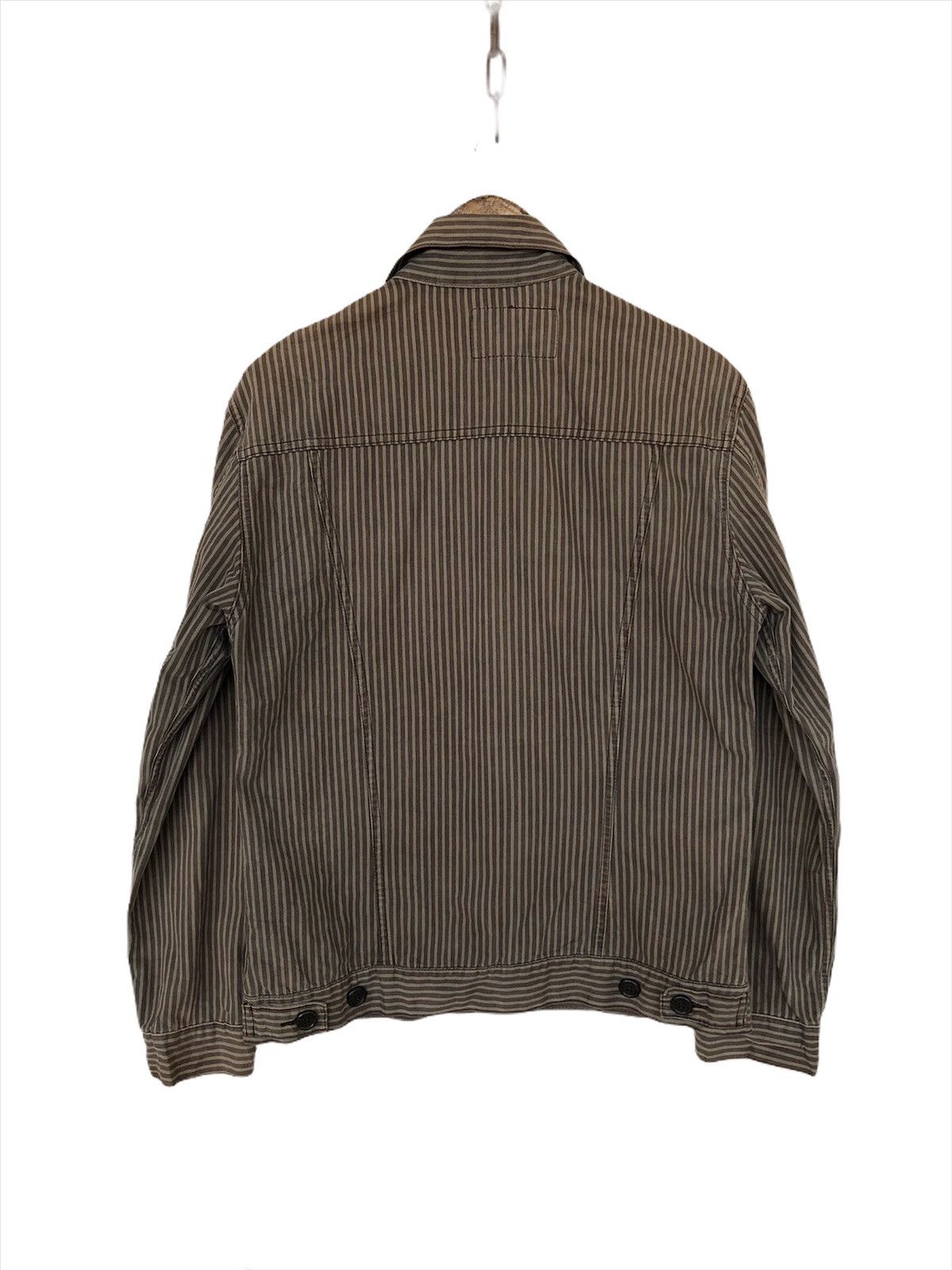 Levi's Made & Crafted 🇯🇵 Exc. Red Loop Sun Faded Striped Denim Jacket Size US M / EU 48-50 / 2 - 4 Thumbnail