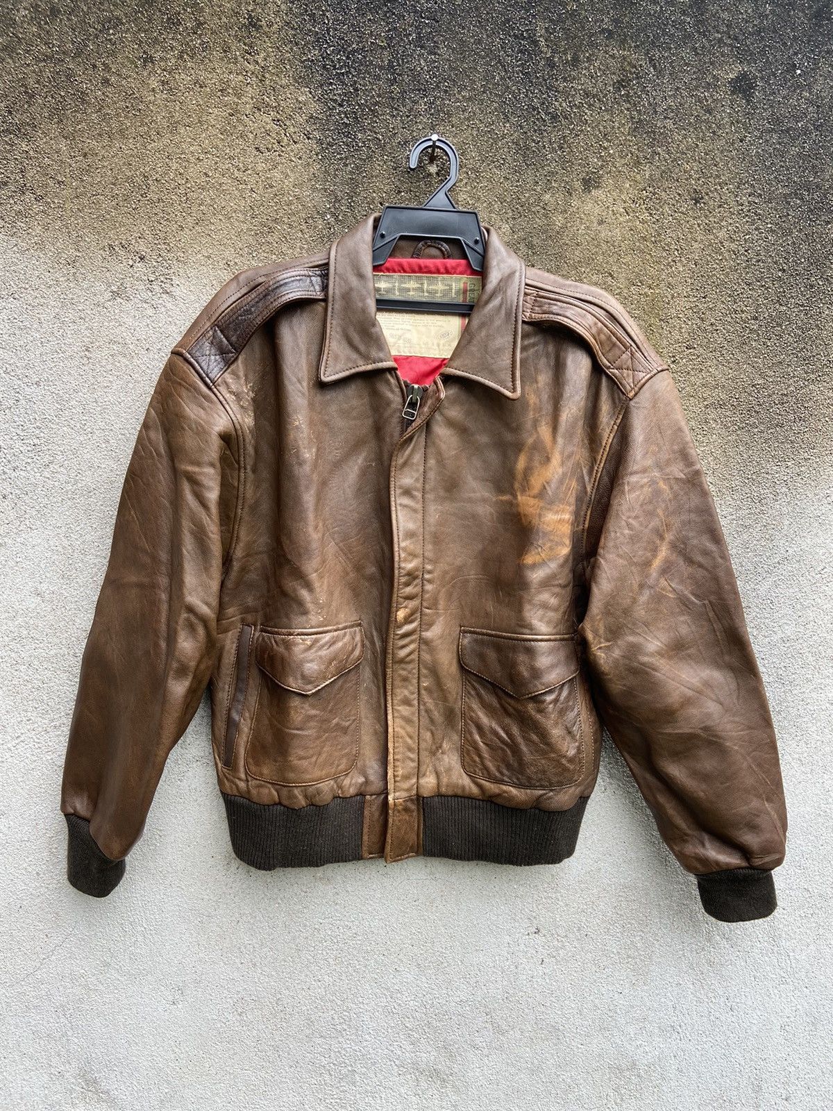 Gap Gap G-1 Flight Great American Pilot Brown Leather Jacket Size US M / EU 48-50 / 2 - 1 Thumbnail