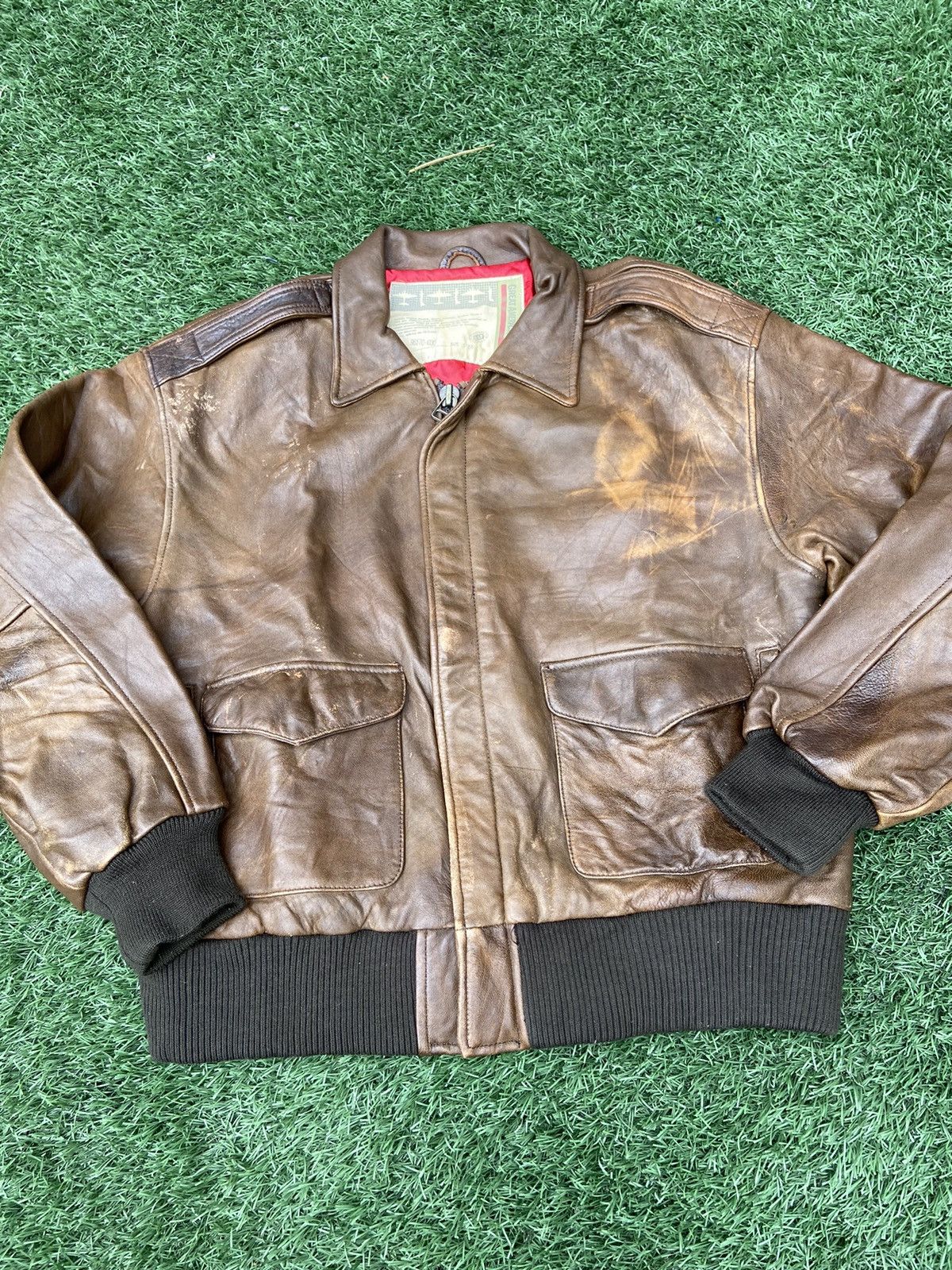 Gap Gap G-1 Flight Great American Pilot Brown Leather Jacket Size US M / EU 48-50 / 2 - 8 Thumbnail