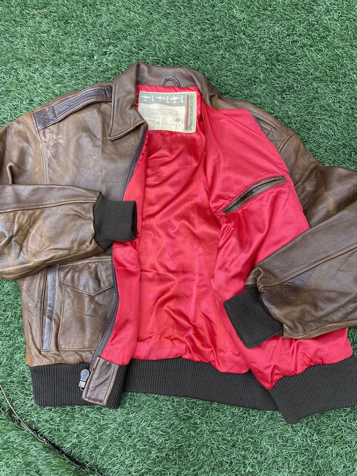 Gap Gap G-1 Flight Great American Pilot Brown Leather Jacket Size US M / EU 48-50 / 2 - 13 Thumbnail