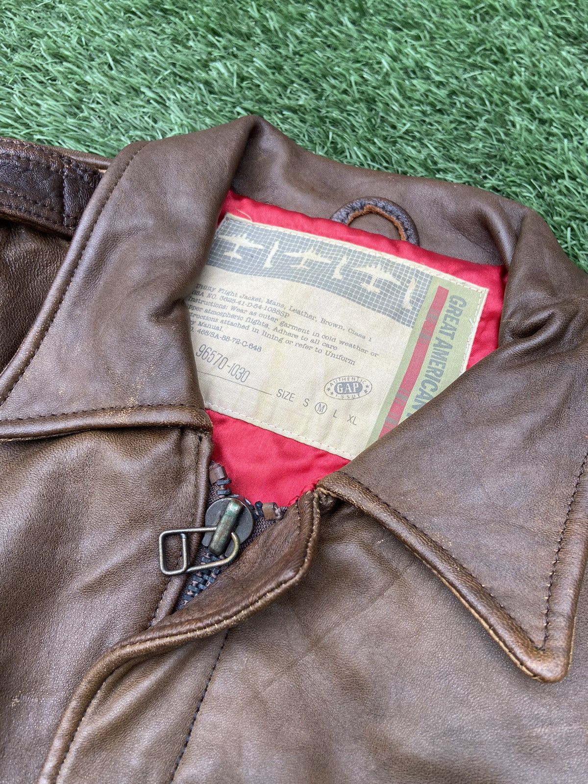 Gap Gap G-1 Flight Great American Pilot Brown Leather Jacket Size US M / EU 48-50 / 2 - 12 Thumbnail