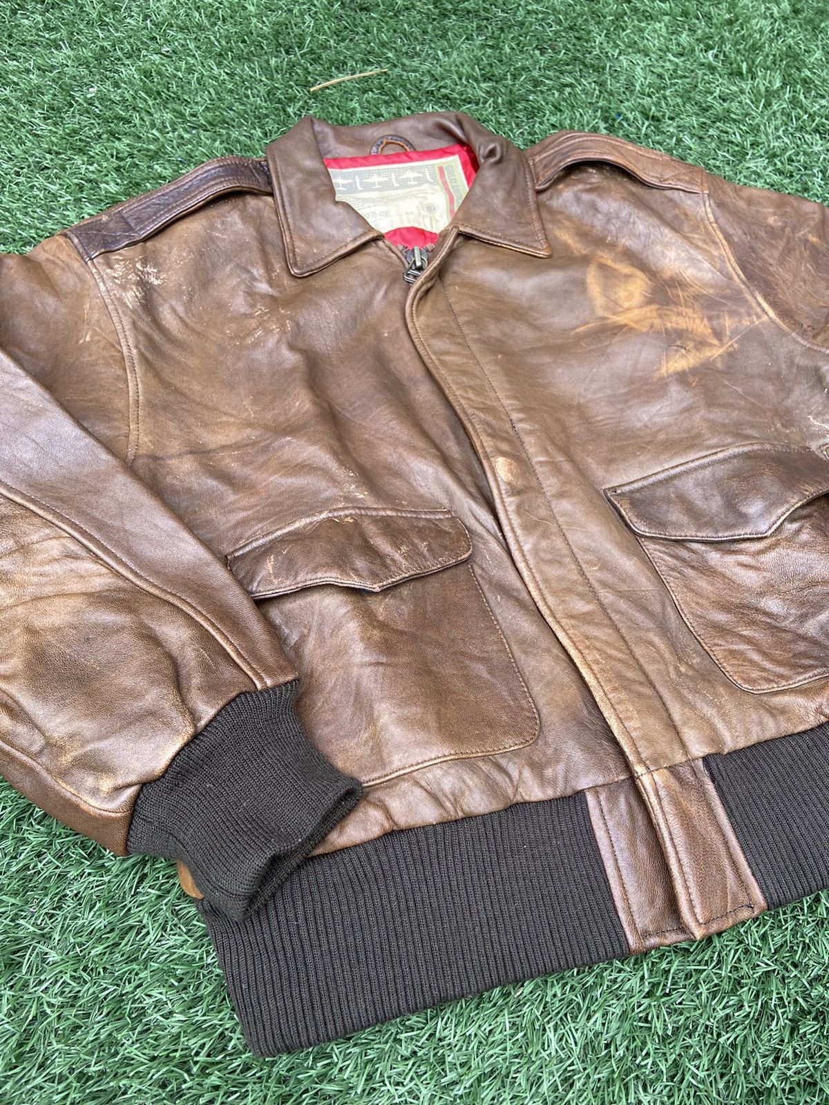 Gap Gap G-1 Flight Great American Pilot Brown Leather Jacket Size US M / EU 48-50 / 2 - 9 Thumbnail