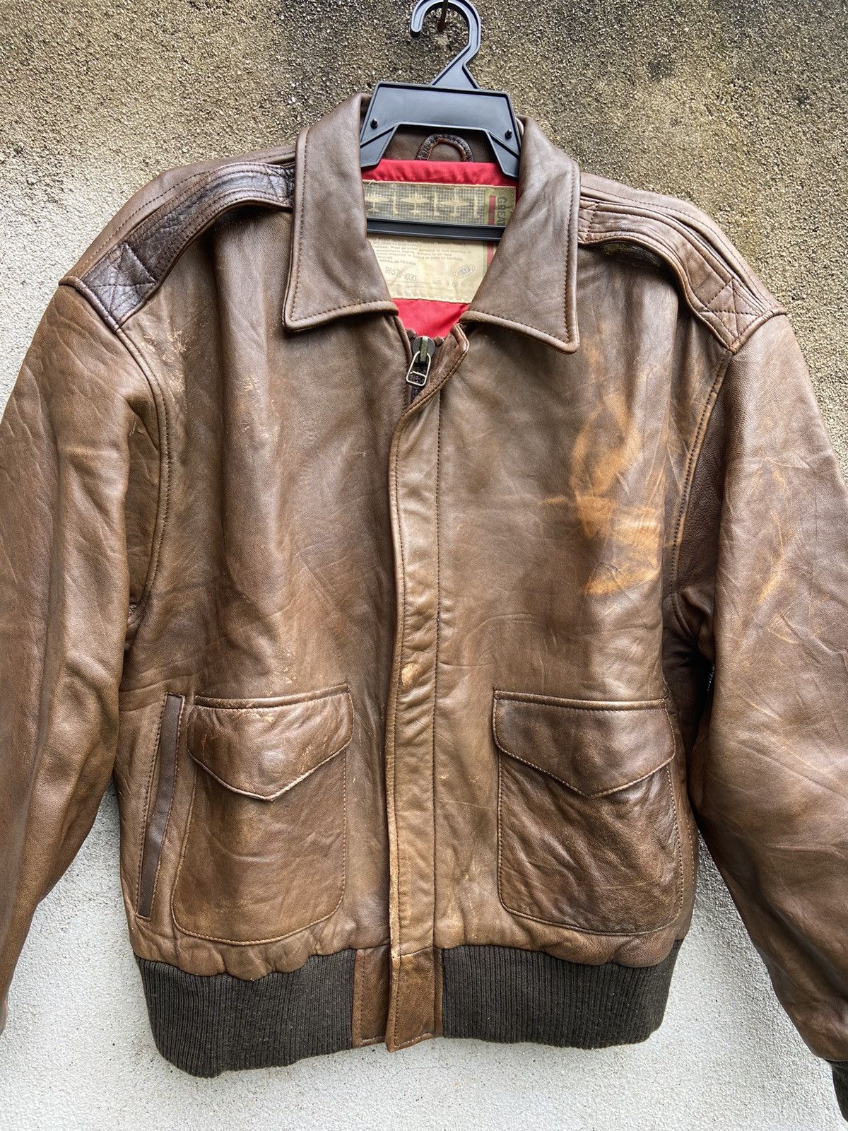 Gap Gap G-1 Flight Great American Pilot Brown Leather Jacket Size US M / EU 48-50 / 2 - 3 Thumbnail