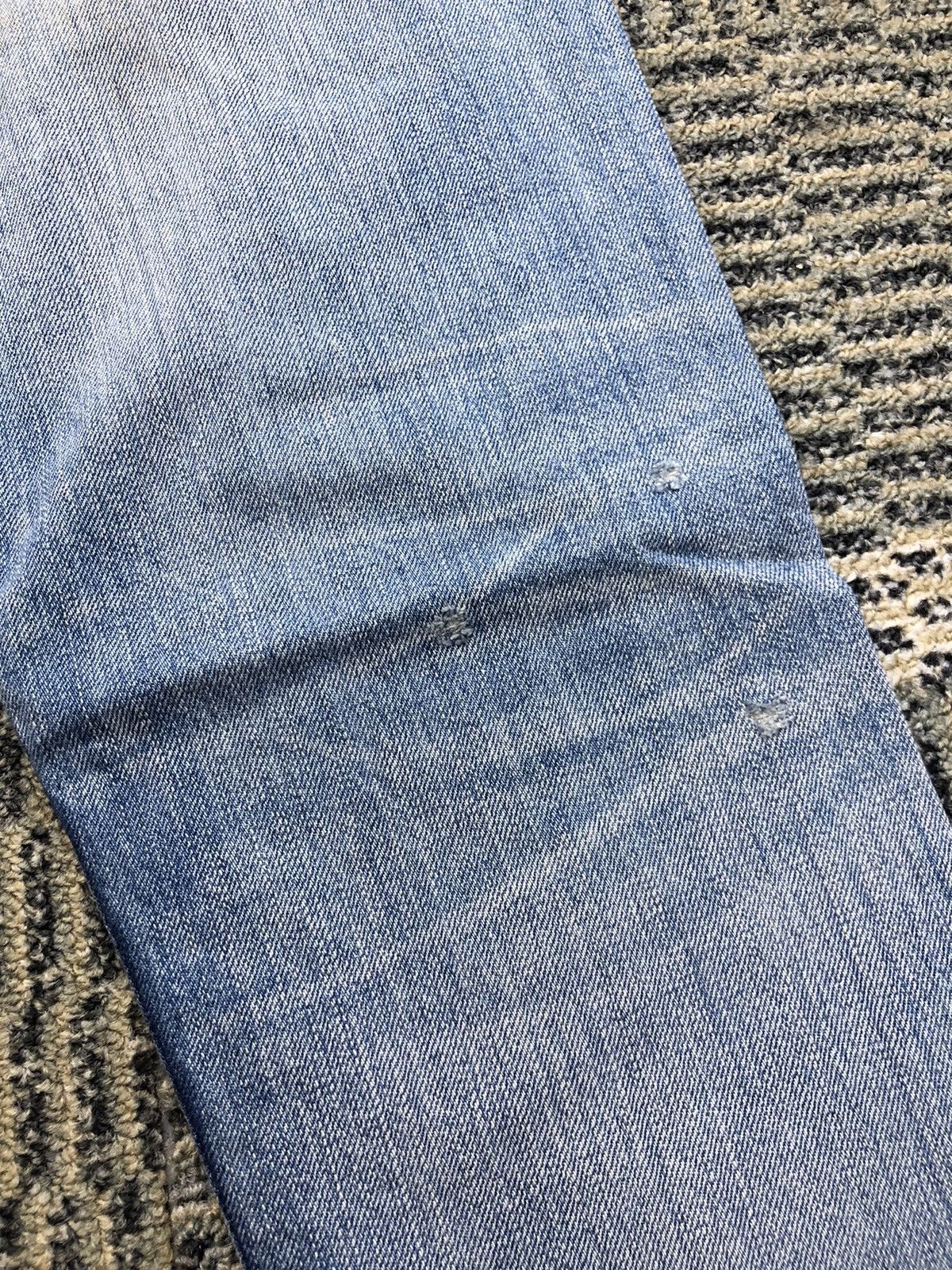 Japanese Brand Rodoe Crowns Distressed Faded Blue Jeans Size 29" - 19 Thumbnail