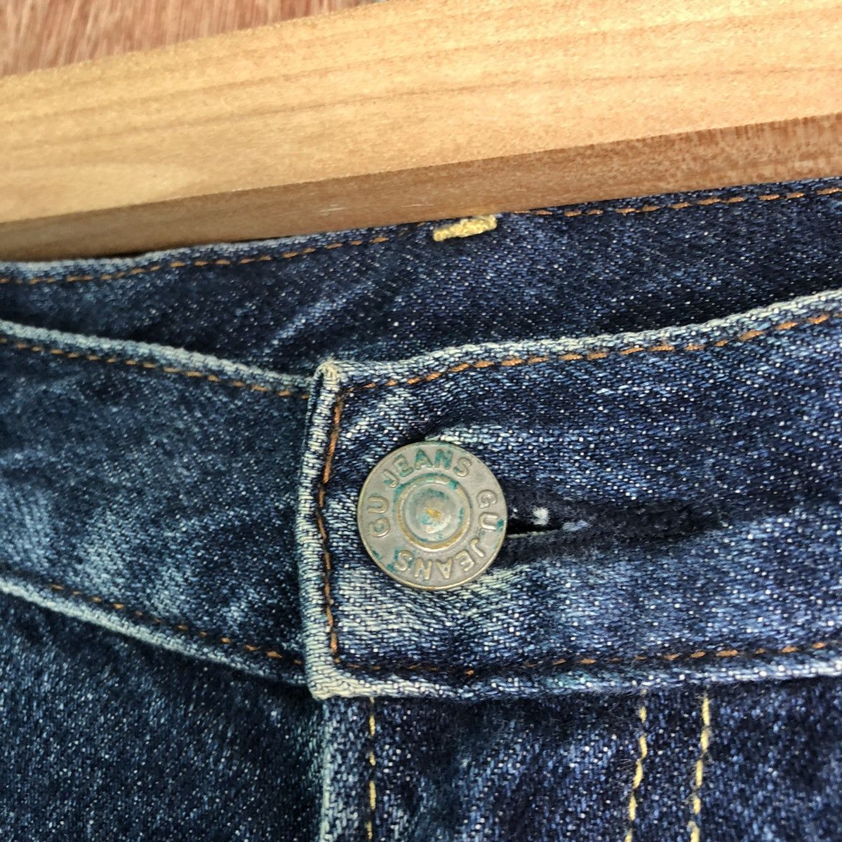 Japanese Brand DLL Japan GU blue distressed japan Denim Pants #c155 Size US 33 - 4 Thumbnail