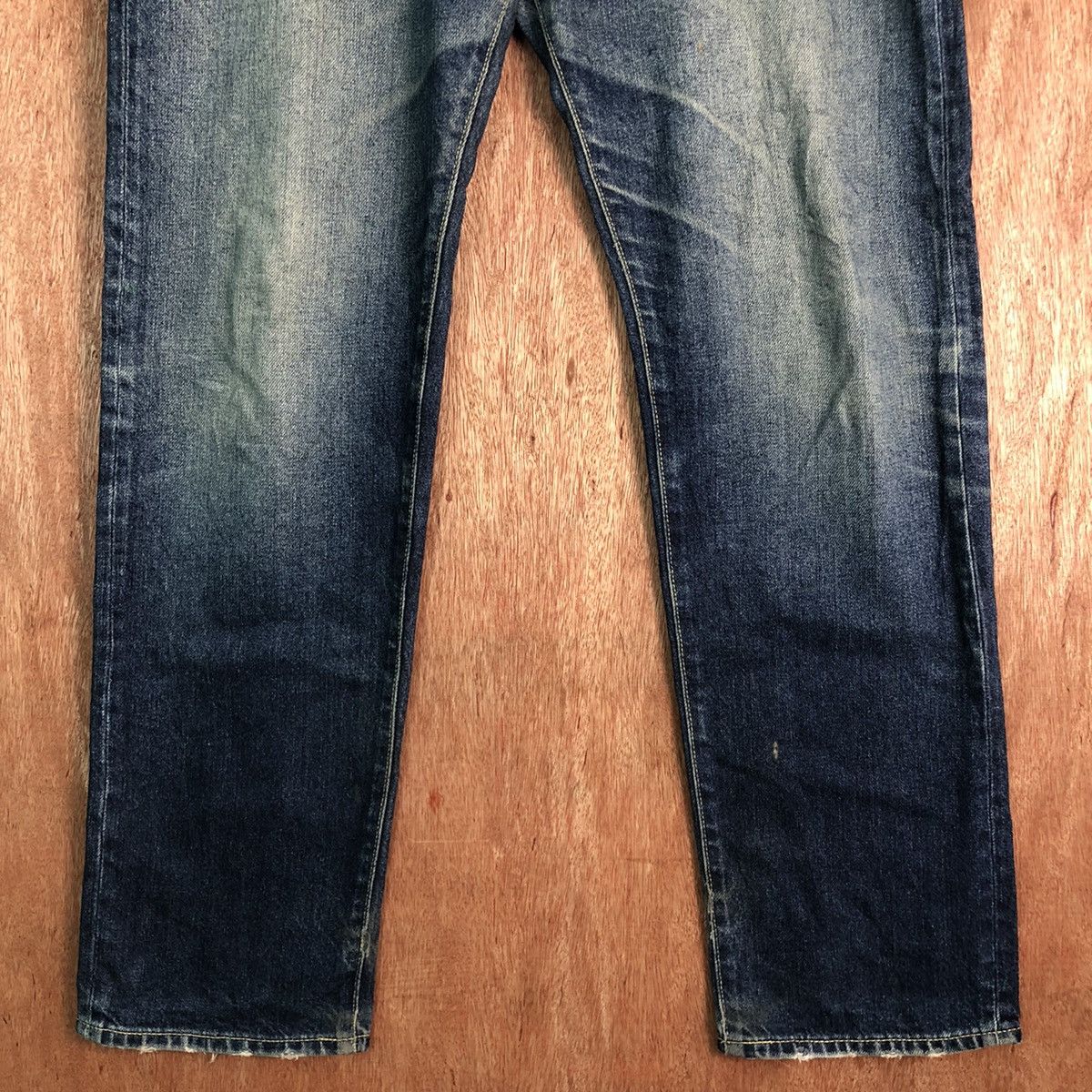 Japanese Brand DLL Japan GU blue distressed japan Denim Pants #c155 Size US 33 - 3 Thumbnail