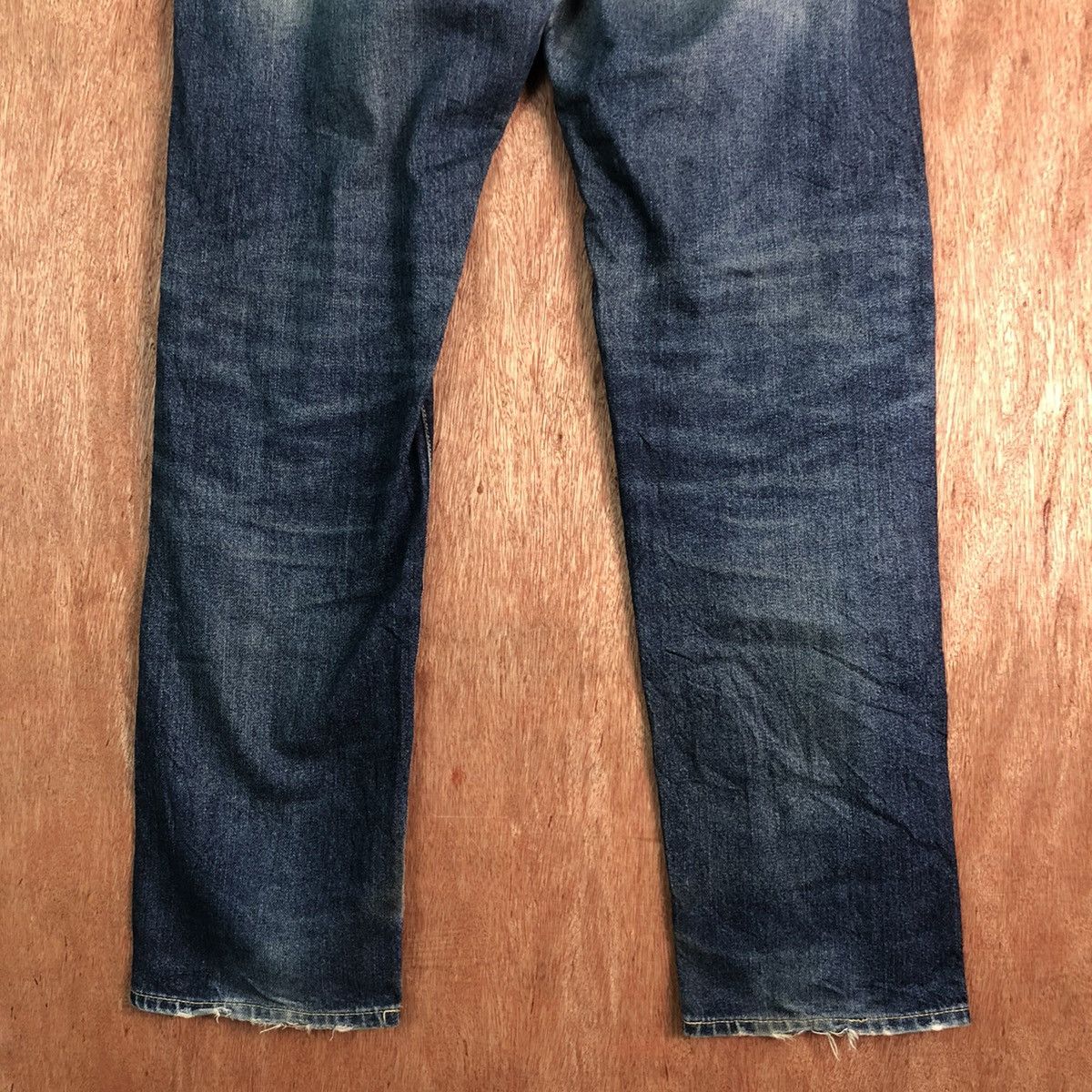 Japanese Brand DLL Japan GU blue distressed japan Denim Pants #c155 Size US 33 - 8 Thumbnail