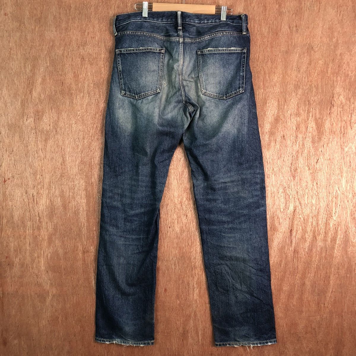 Japanese Brand DLL Japan GU blue distressed japan Denim Pants #c155 Size US 33 - 6 Thumbnail