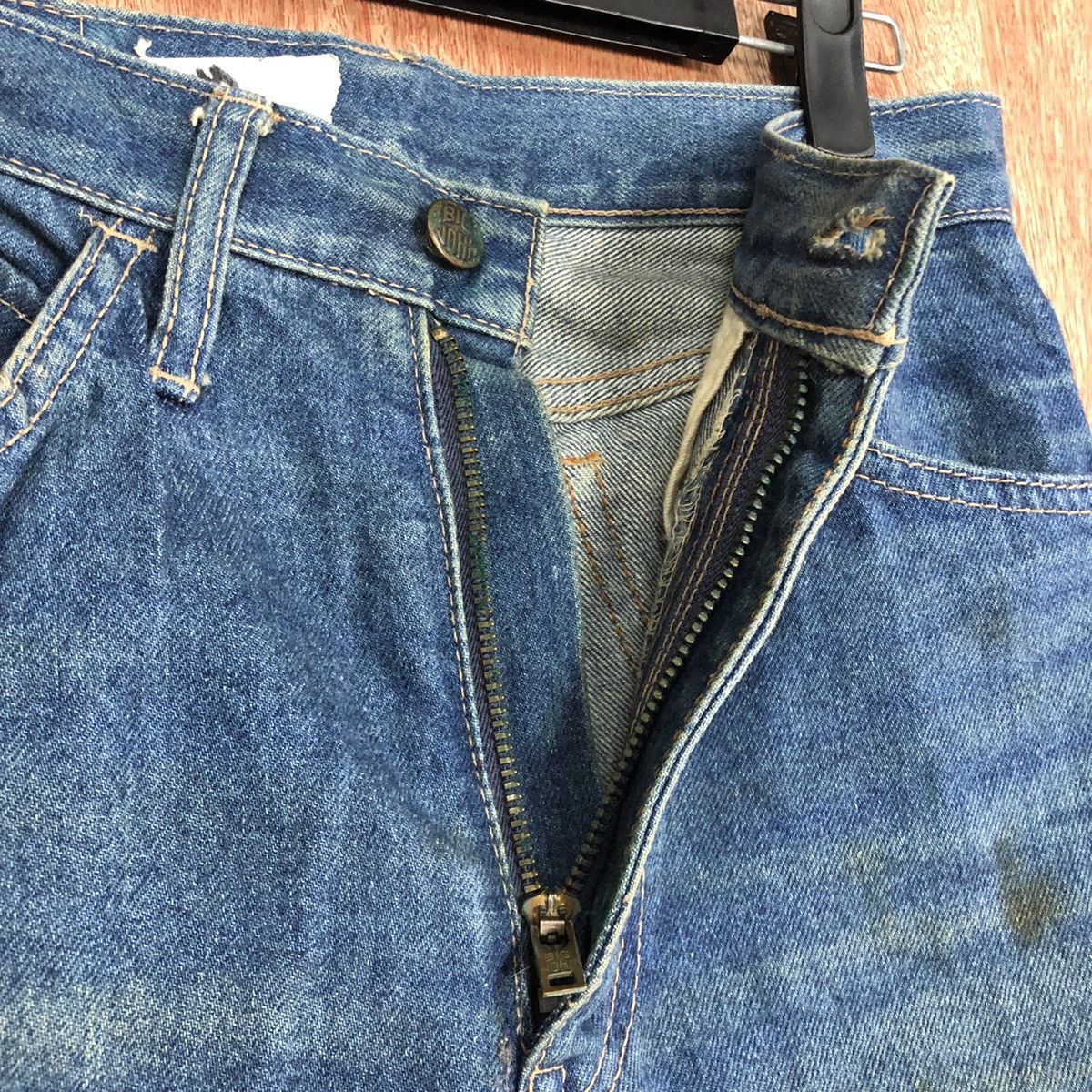Big John DLL Vintage Big John Blue Denim Pants #c621 Size US 27 - 8 Thumbnail