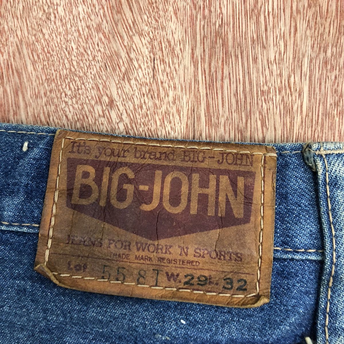 Big John DLL Vintage Big John Blue Denim Pants #c621 Size US 27 - 13 Thumbnail