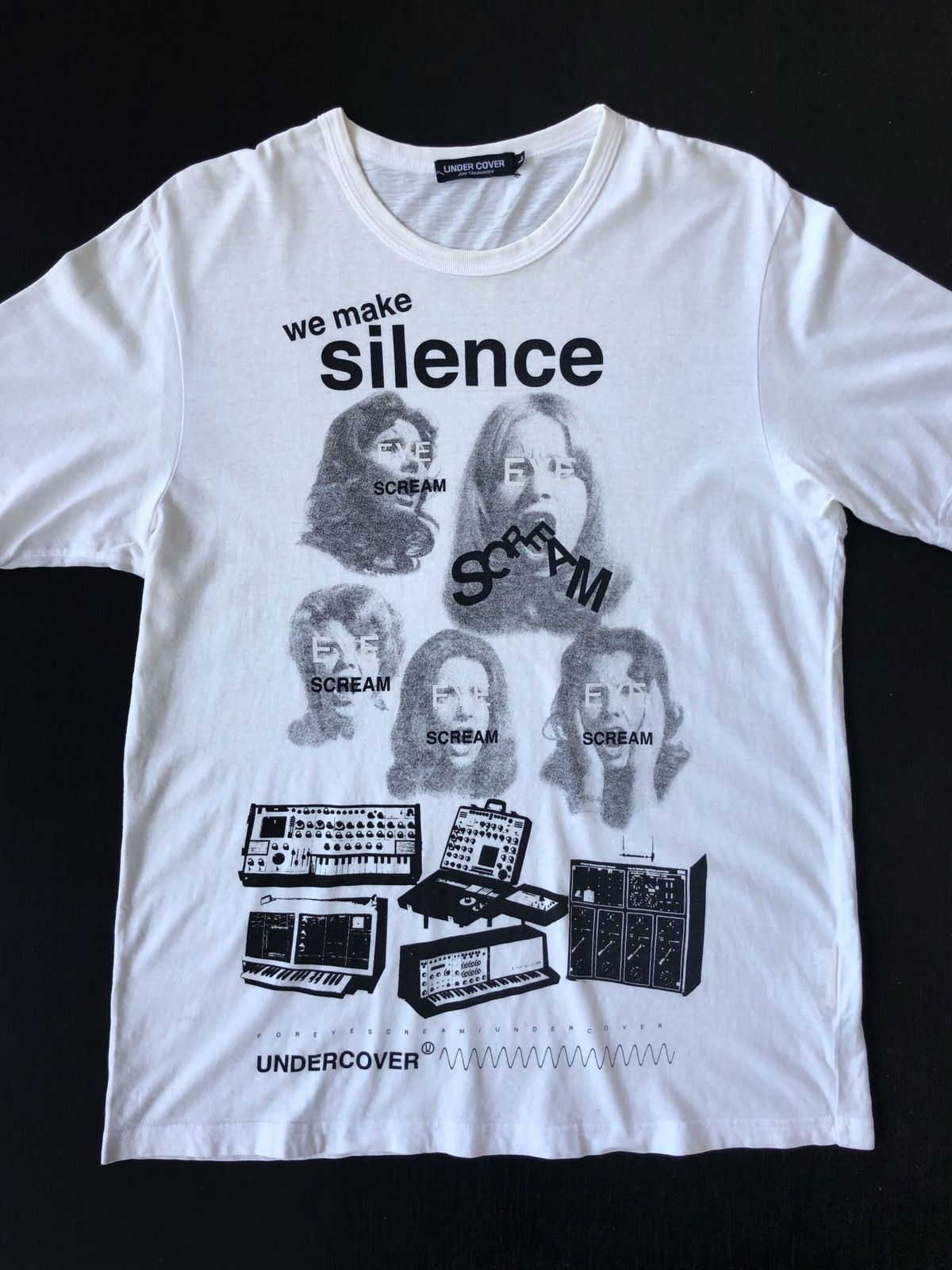 Pre-owned Jun Takahashi X Undercover Grail Undercover "we Make Silence" Scream Shirt In White