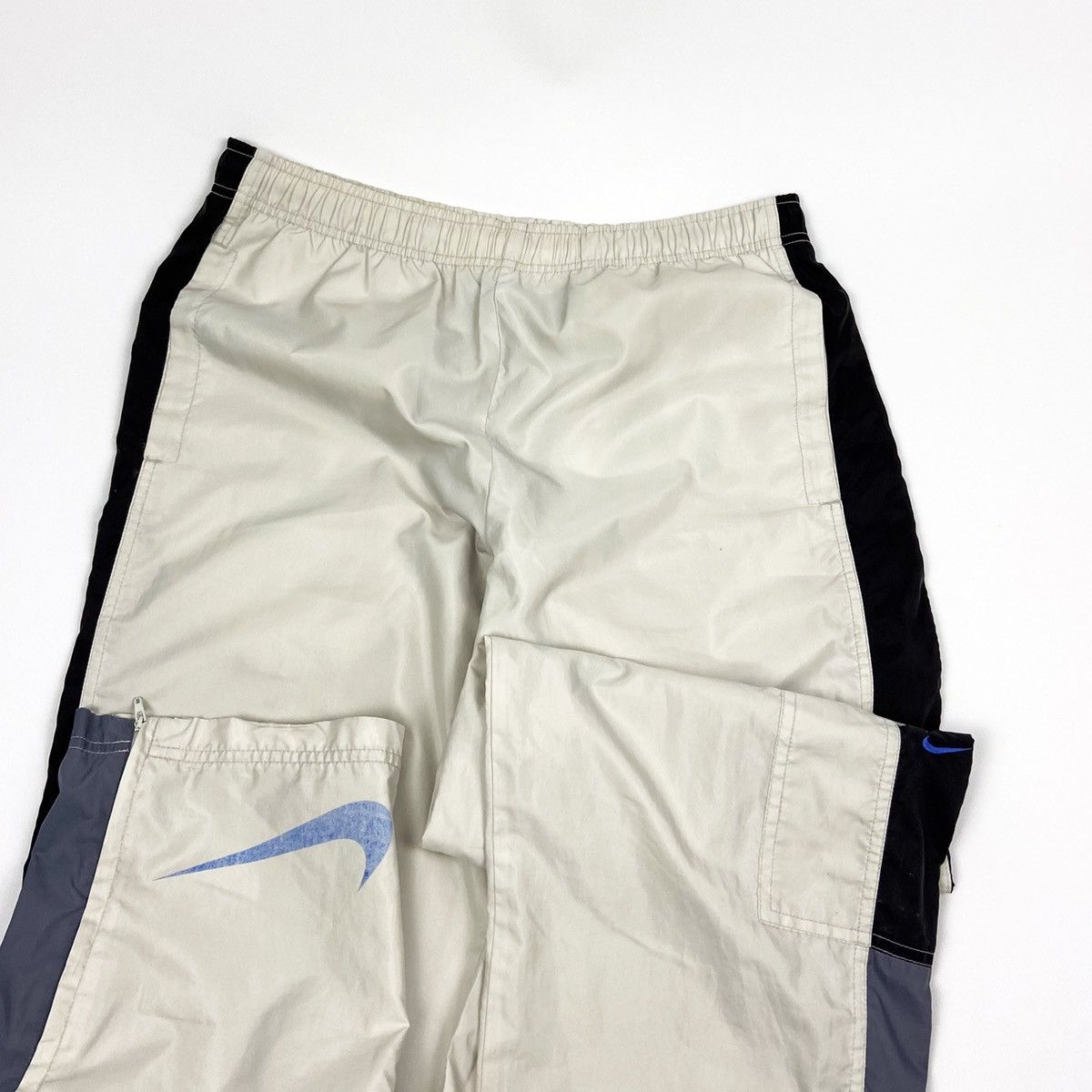 Nike Vintage 90’s Nike Beige Big Swoosh Trakking pants Outdoor Size US 30 / EU 46 - 5 Thumbnail