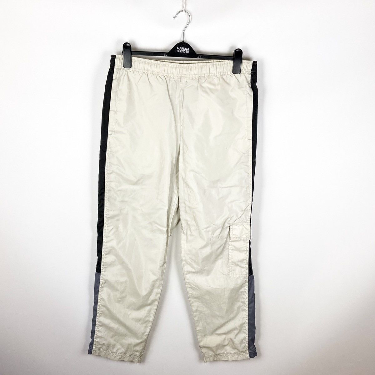 Nike Vintage 90’s Nike Beige Big Swoosh Trakking pants Outdoor Size US 30 / EU 46 - 9 Thumbnail