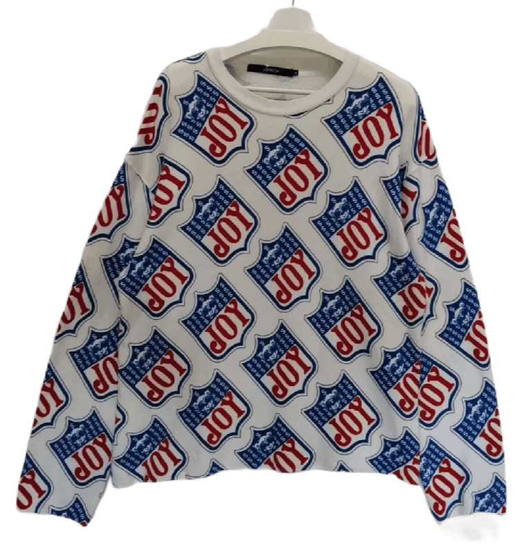 image of Archival Clothing x Joyrich All Over Print Crewneck in White, Men's (Size Large)