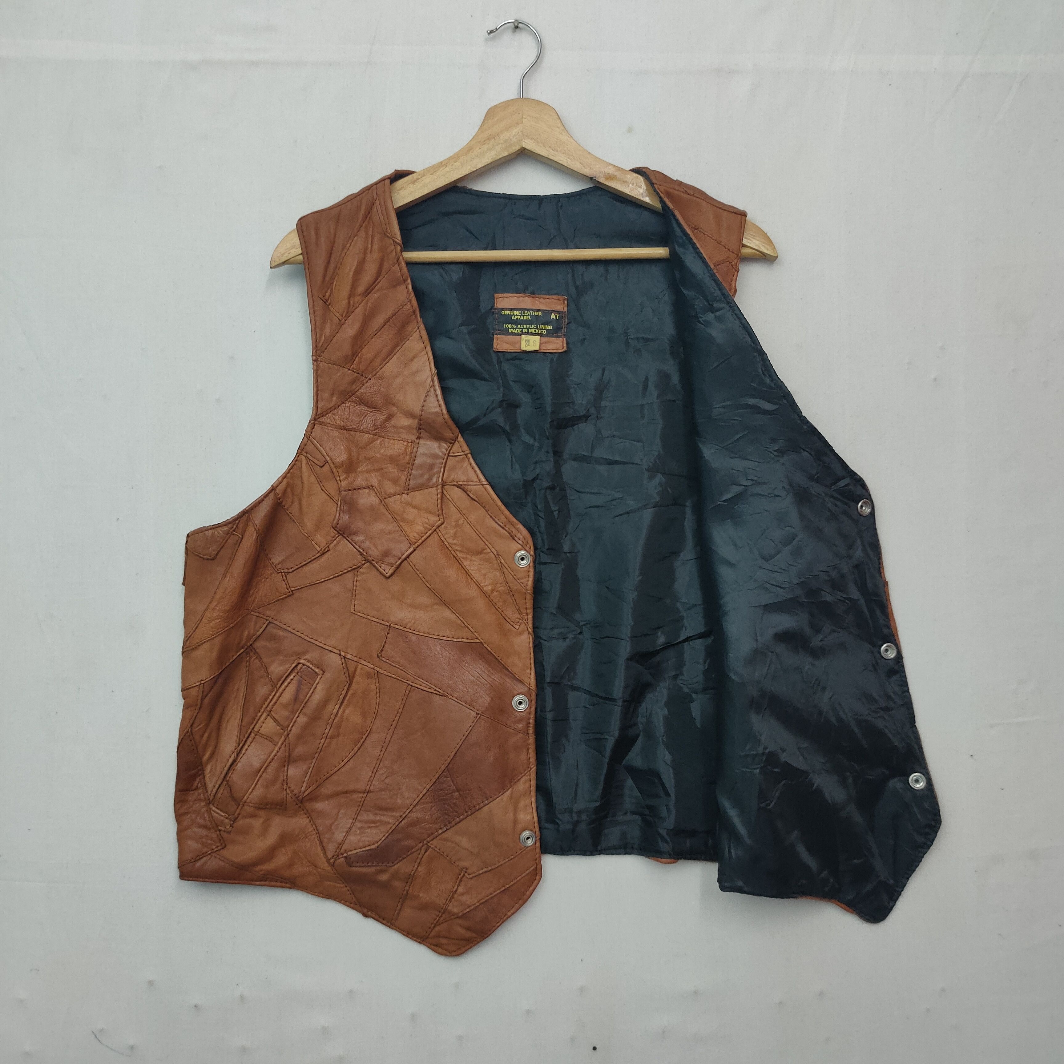 Vintage Vintage‼️ GENUINE LEATHER APPAREL Made in Mexico Vest Size US L / EU 52-54 / 3 - 2 Thumbnail