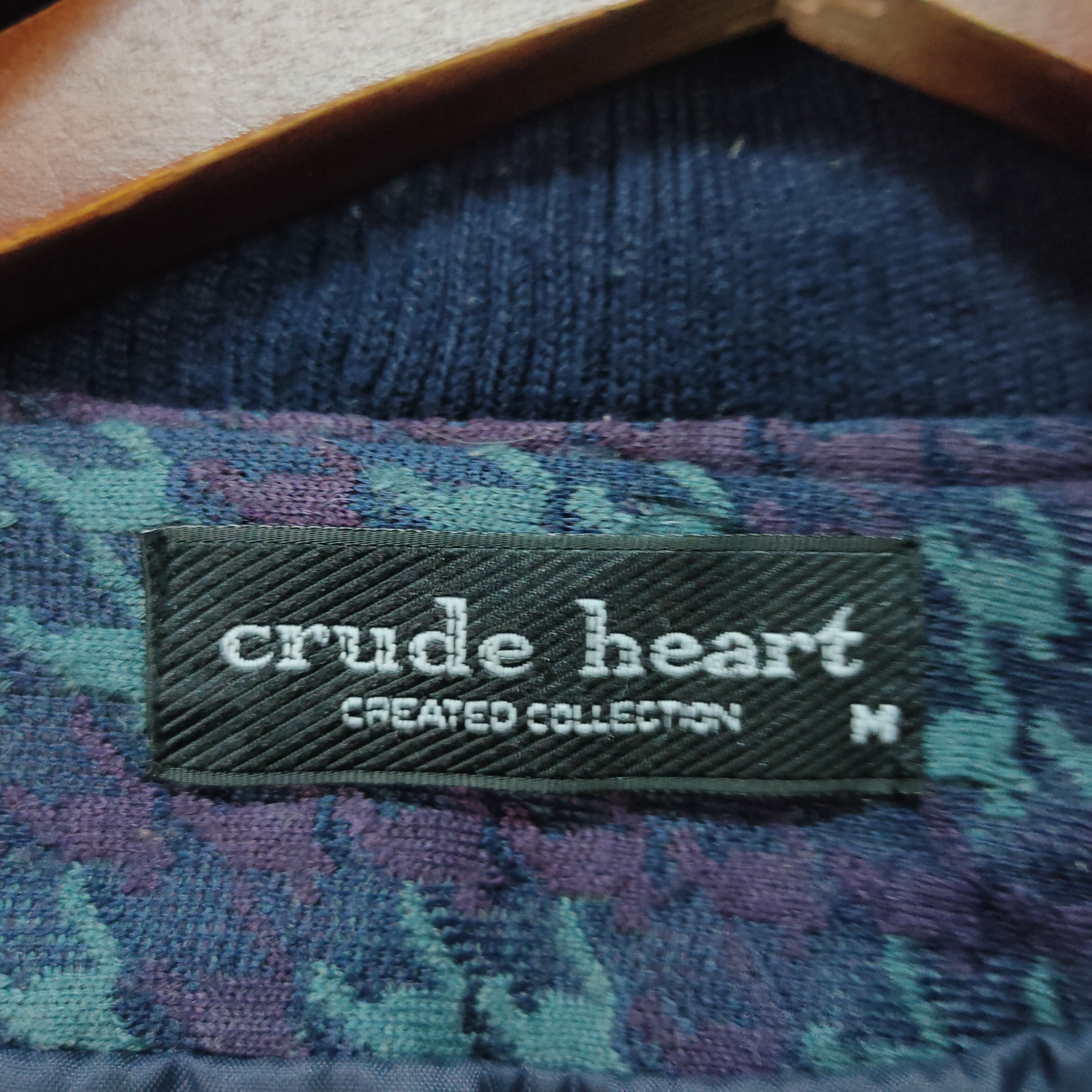 Japanese Brand VINTAGE CRUDE HEART CHECKRED CARDIGAN KNITWEAR Size US XL / EU 56 / 4 - 6 Thumbnail