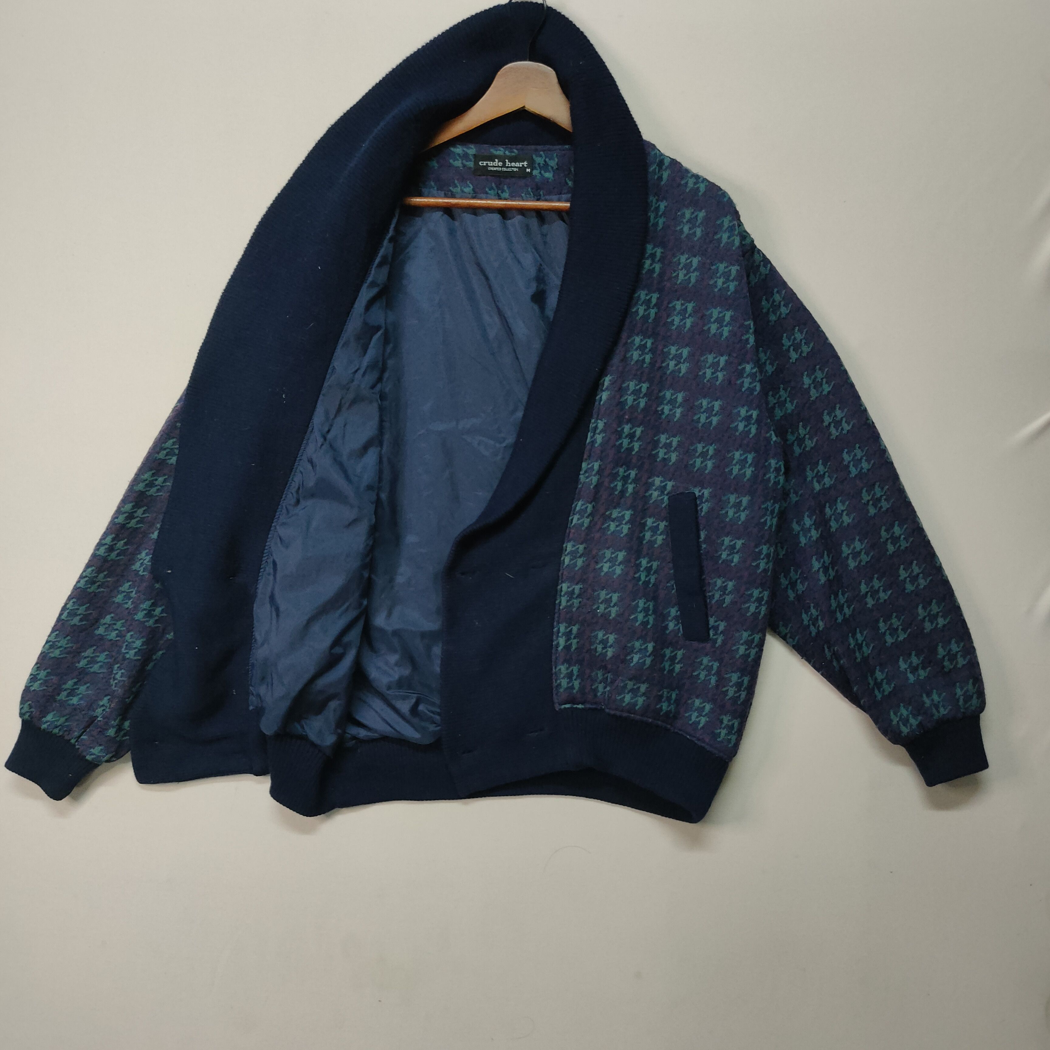 Japanese Brand VINTAGE CRUDE HEART CHECKRED CARDIGAN KNITWEAR Size US XL / EU 56 / 4 - 7 Thumbnail