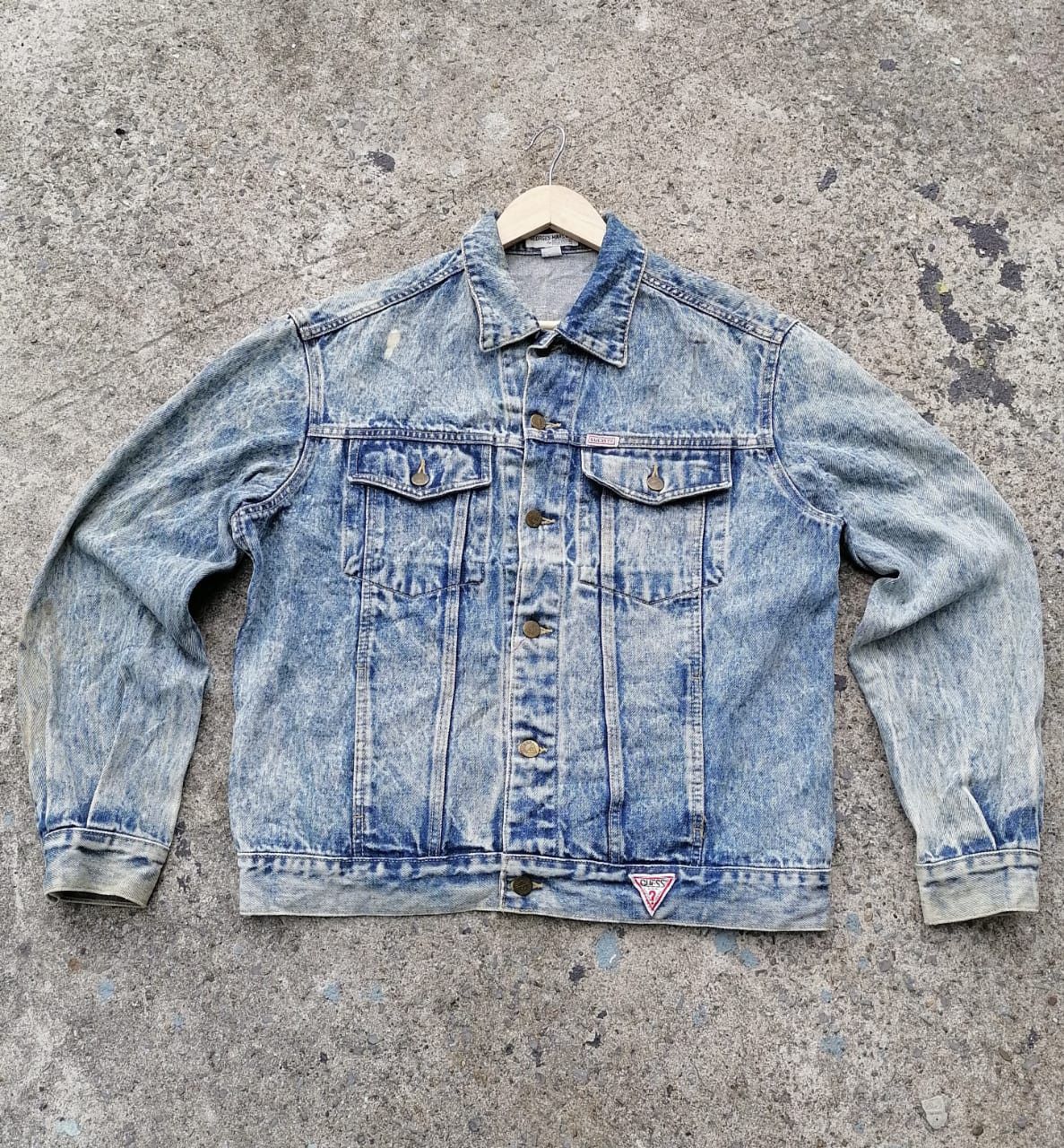 Guess Guess Distressed Denim Jacket Size US L / EU 52-54 / 3 - 1 Thumbnail