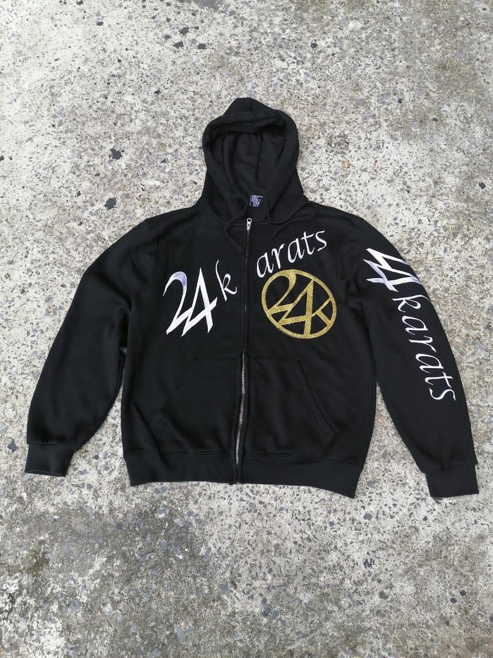 Other 24 Karats Stay Gold Embroidered Zipper Hoodie Size US M / EU 48-50 / 2 - 1 Thumbnail