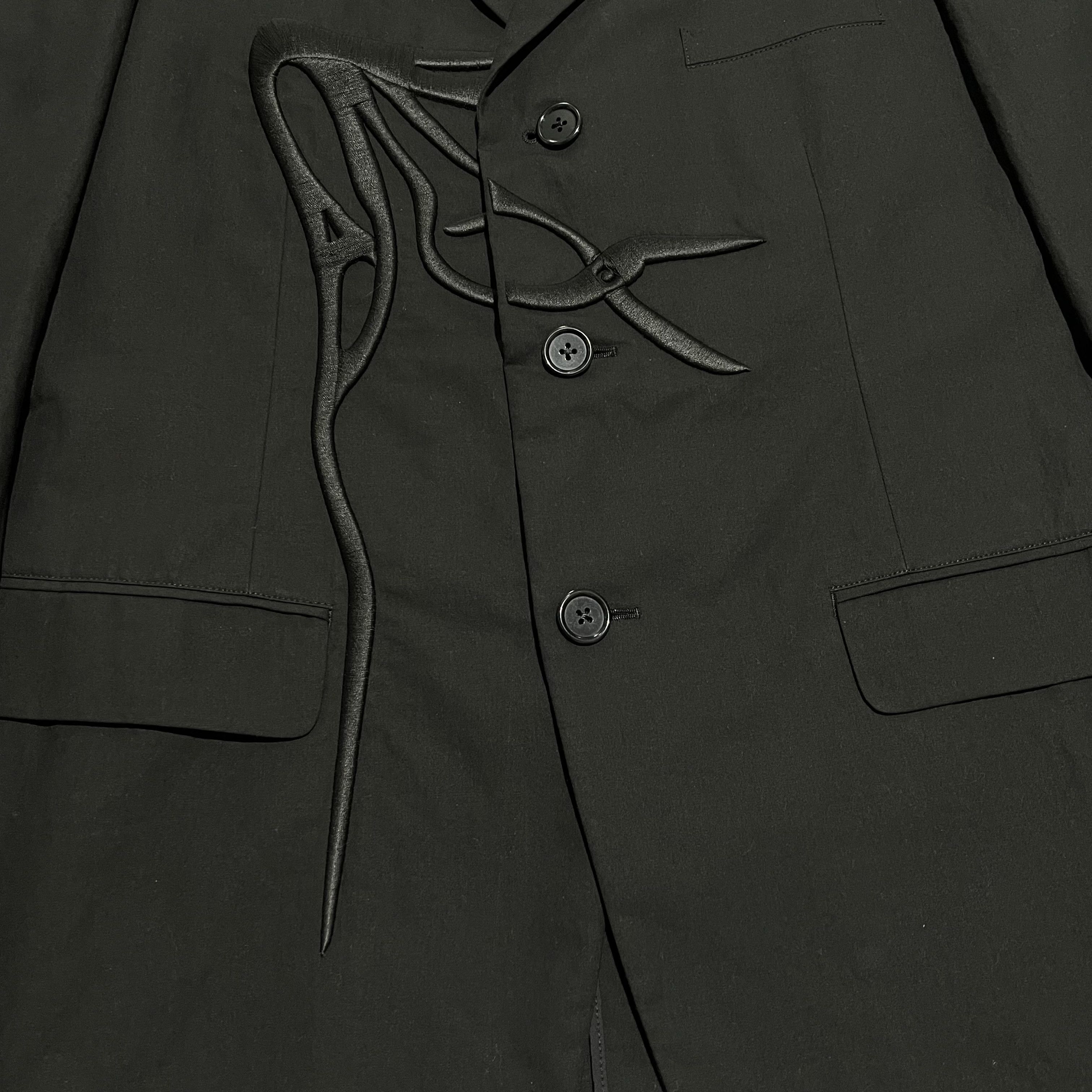 Yohji Yamamoto Yohji Yamamoto SS2009 Thick Silk Embroidered Scissor Jacket Size US XL / EU 56 / 4 - 3 Thumbnail
