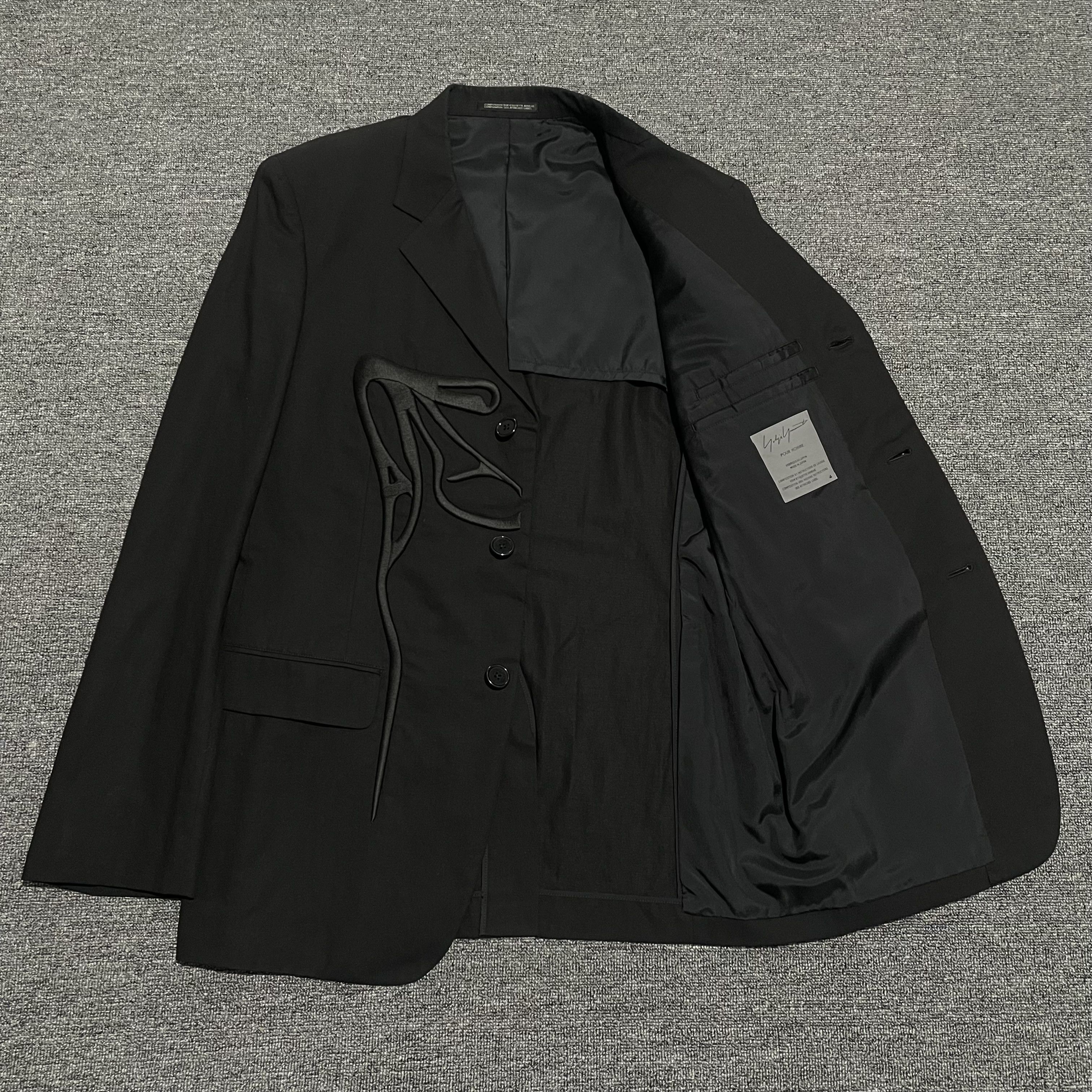 Yohji Yamamoto Yohji Yamamoto SS2009 Thick Silk Embroidered Scissor Jacket Size US XL / EU 56 / 4 - 4 Thumbnail