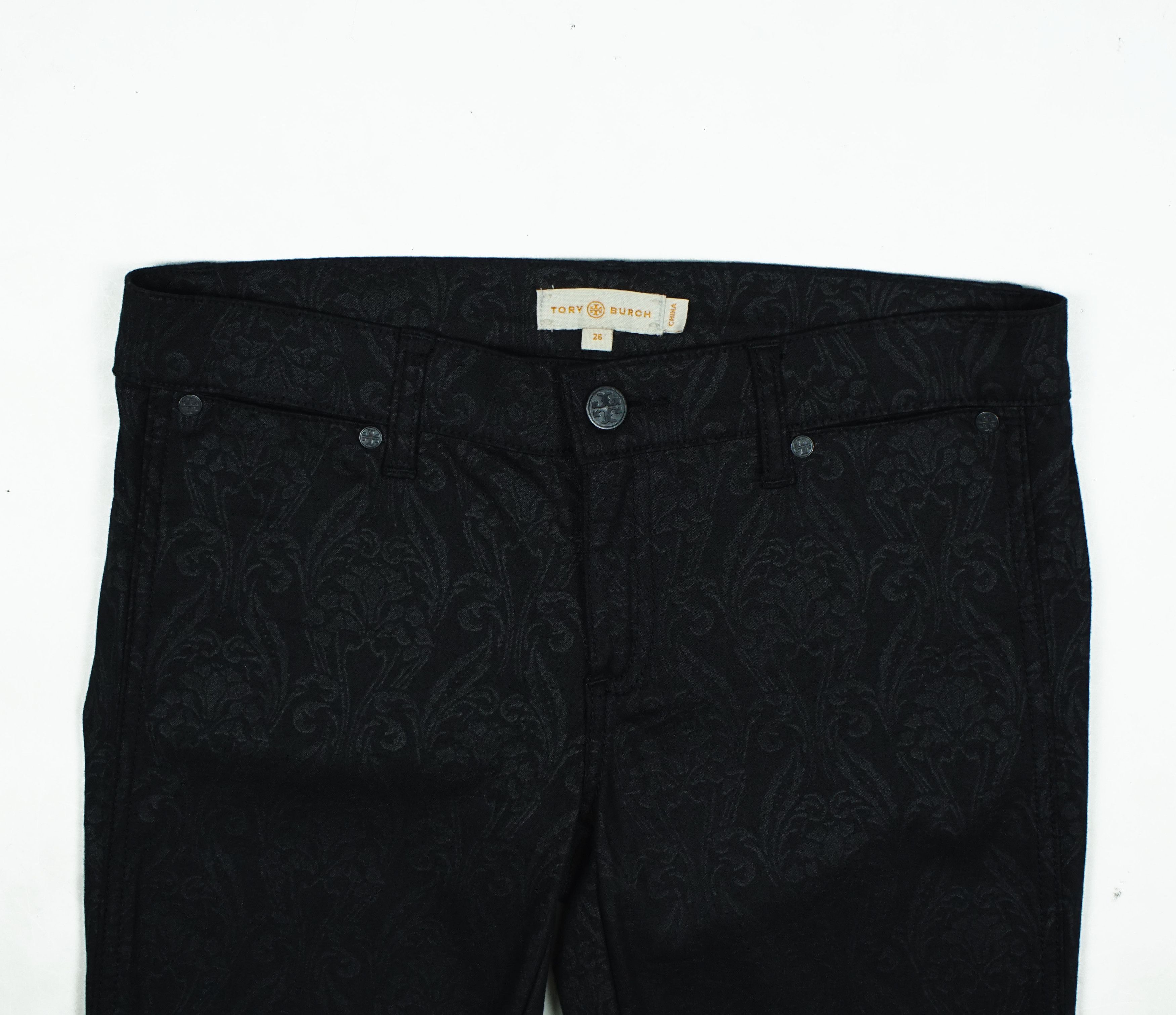 Tory Burch *NoTariff Tory Burch Tonal Pattern Skinny Pants Size 26" / US 2 / IT 38 - 2 Thumbnail