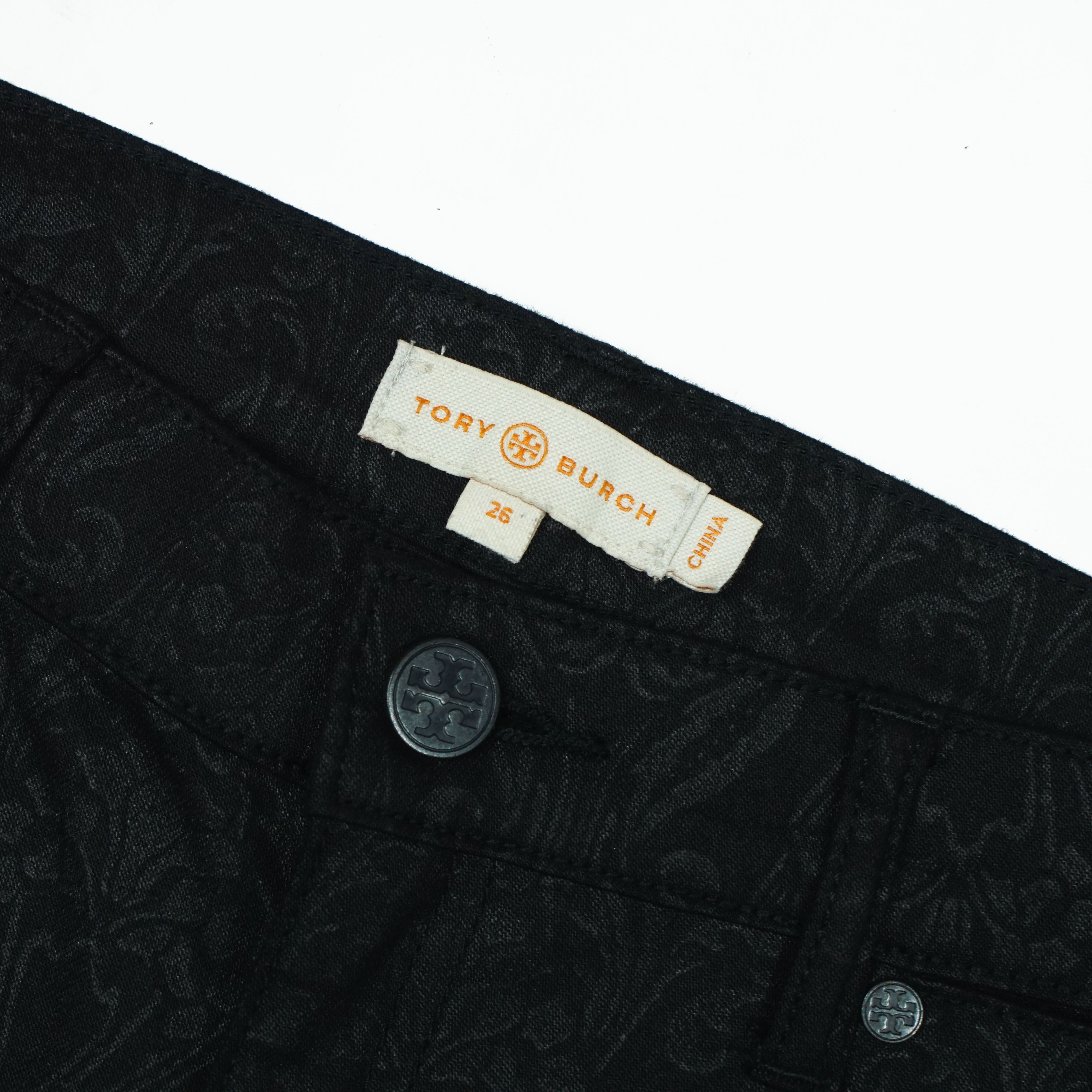 Tory Burch *NoTariff Tory Burch Tonal Pattern Skinny Pants Size 26" / US 2 / IT 38 - 5 Thumbnail