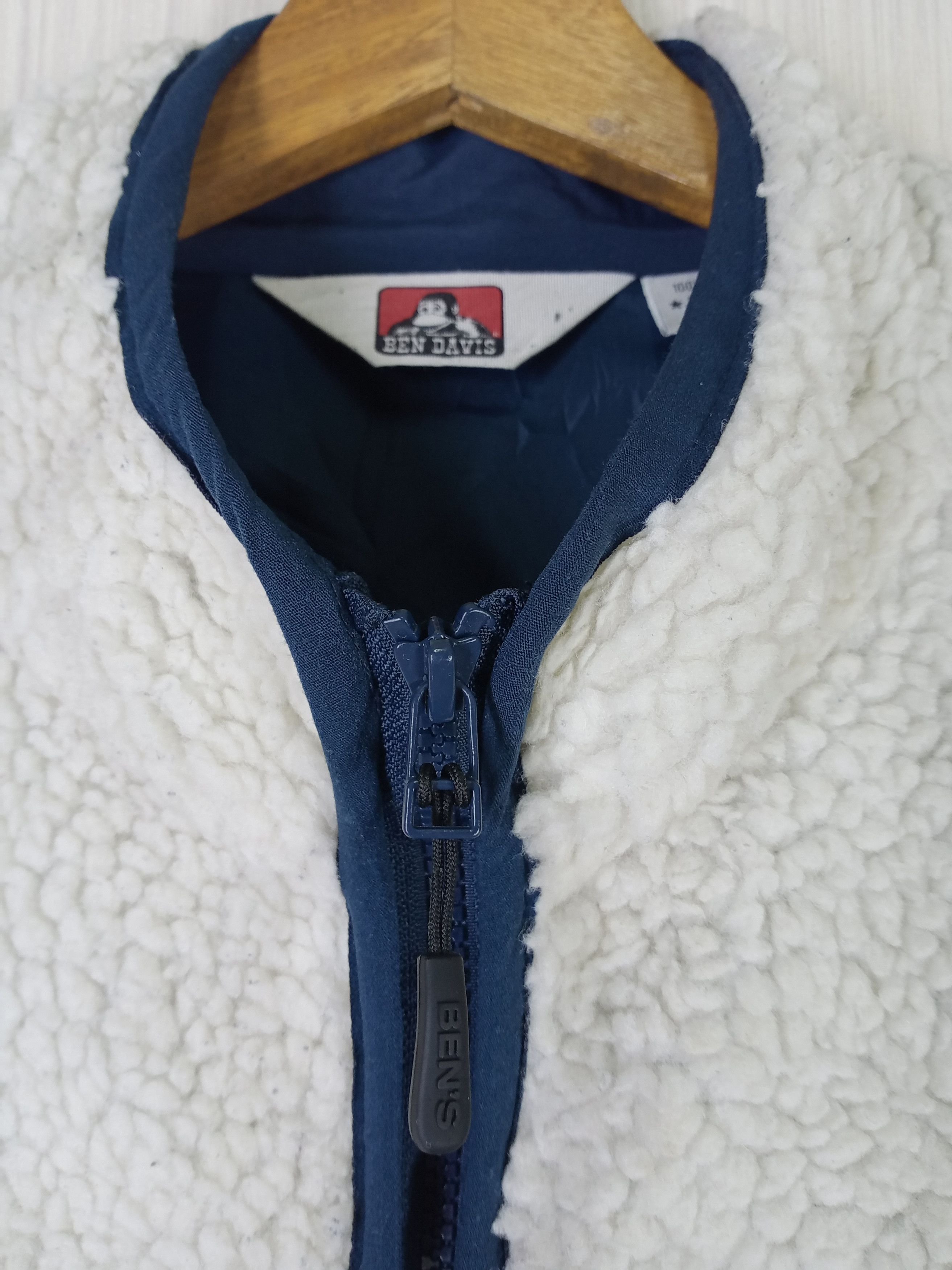 Ben Davis Vintage Ben Davis Sherpa Fleece Zipper Jacket Size US L / EU 52-54 / 3 - 8 Thumbnail