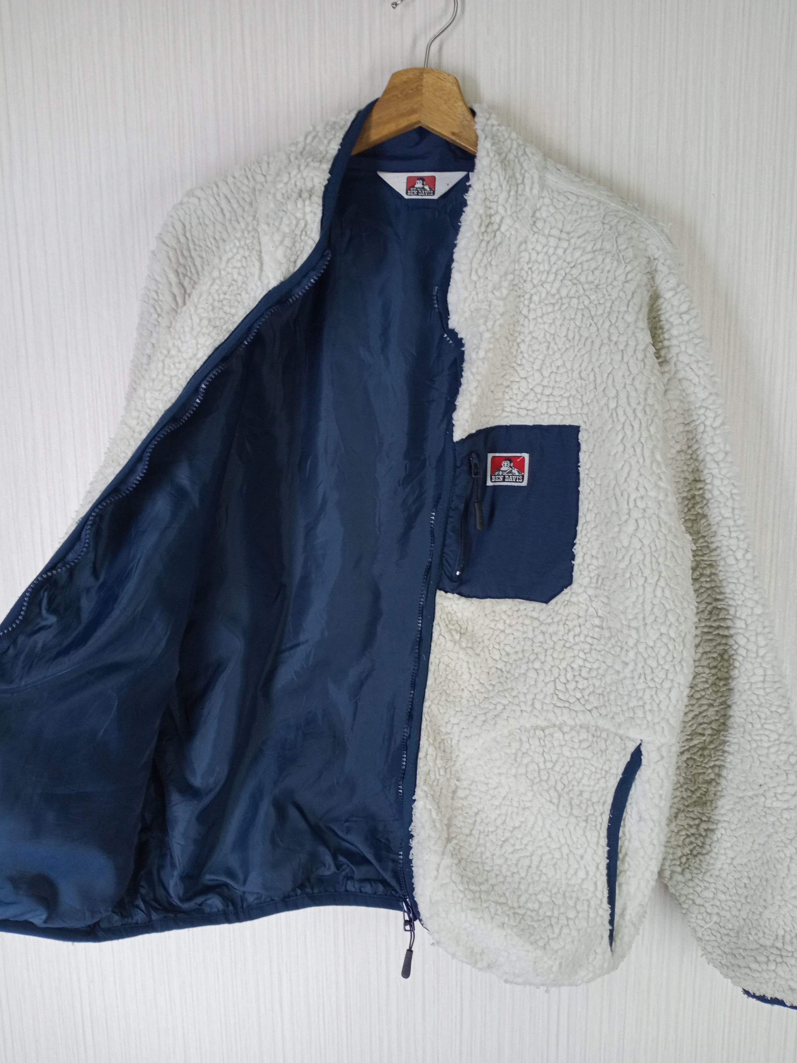 Ben Davis Vintage Ben Davis Sherpa Fleece Zipper Jacket Size US L / EU 52-54 / 3 - 2 Thumbnail