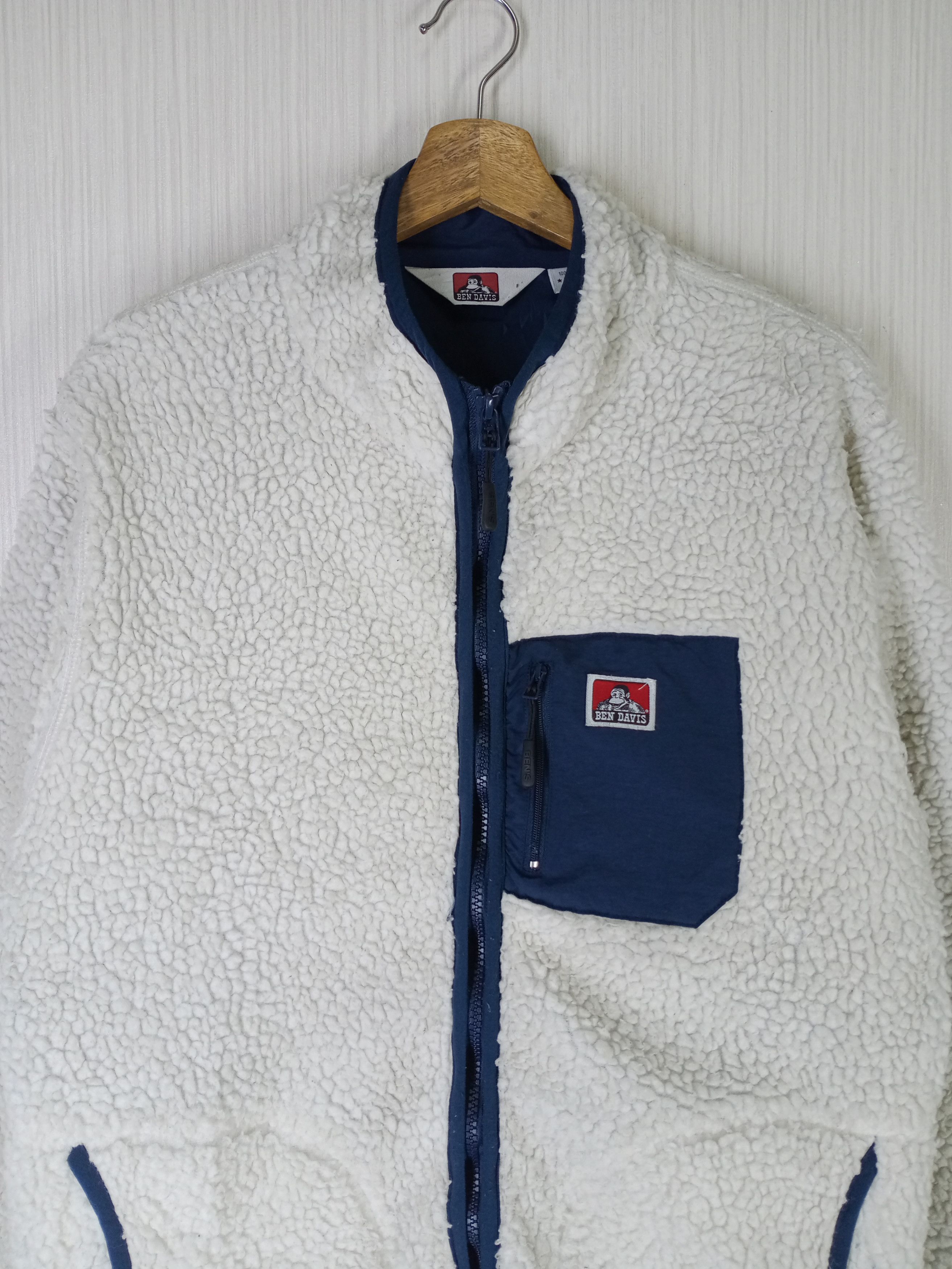 Ben Davis Vintage Ben Davis Sherpa Fleece Zipper Jacket Size US L / EU 52-54 / 3 - 7 Thumbnail