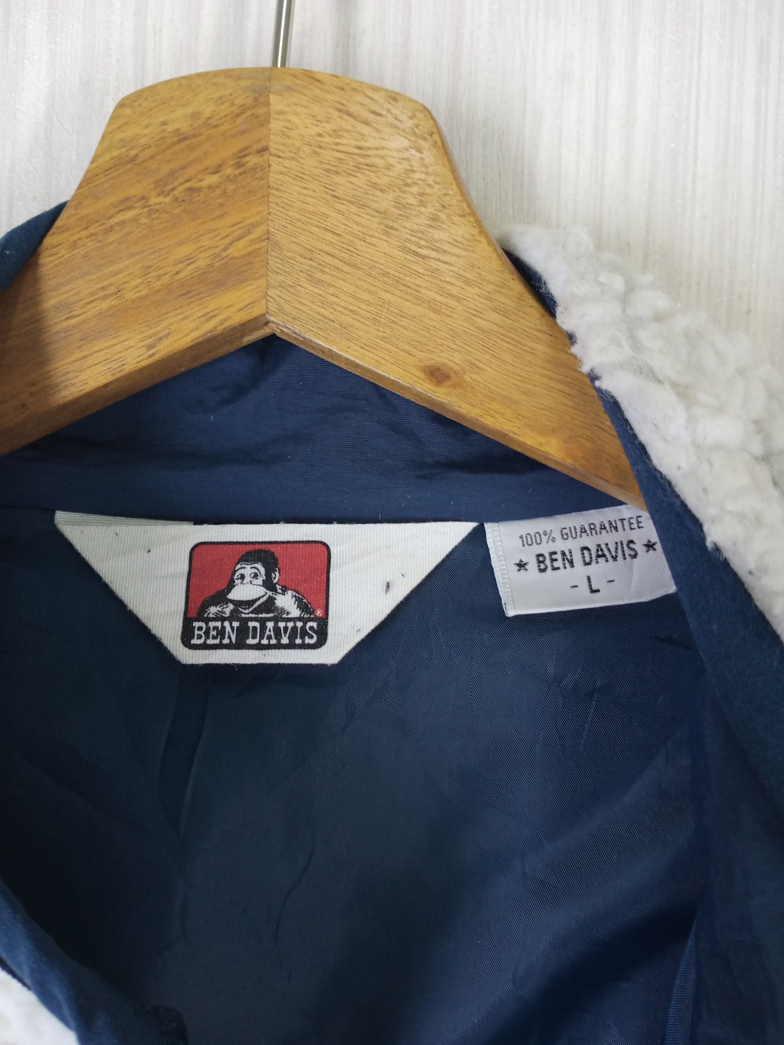 Ben Davis Vintage Ben Davis Sherpa Fleece Zipper Jacket Size US L / EU 52-54 / 3 - 3 Thumbnail