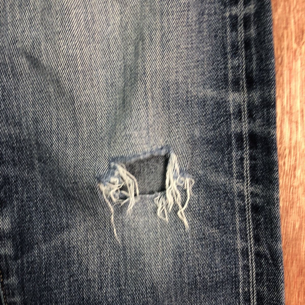 Uniqlo DLL Uniqlo Dark Blue distressed Denim Pants #c245 Size US 30 / EU 46 - 5 Thumbnail