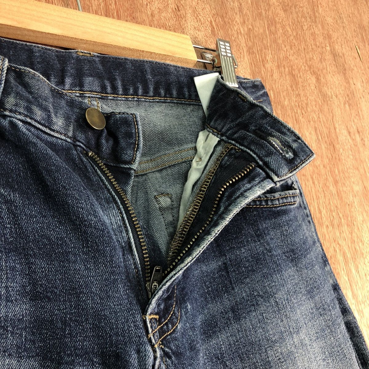 Uniqlo DLL Uniqlo Dark Blue distressed Denim Pants #c245 Size US 30 / EU 46 - 6 Thumbnail