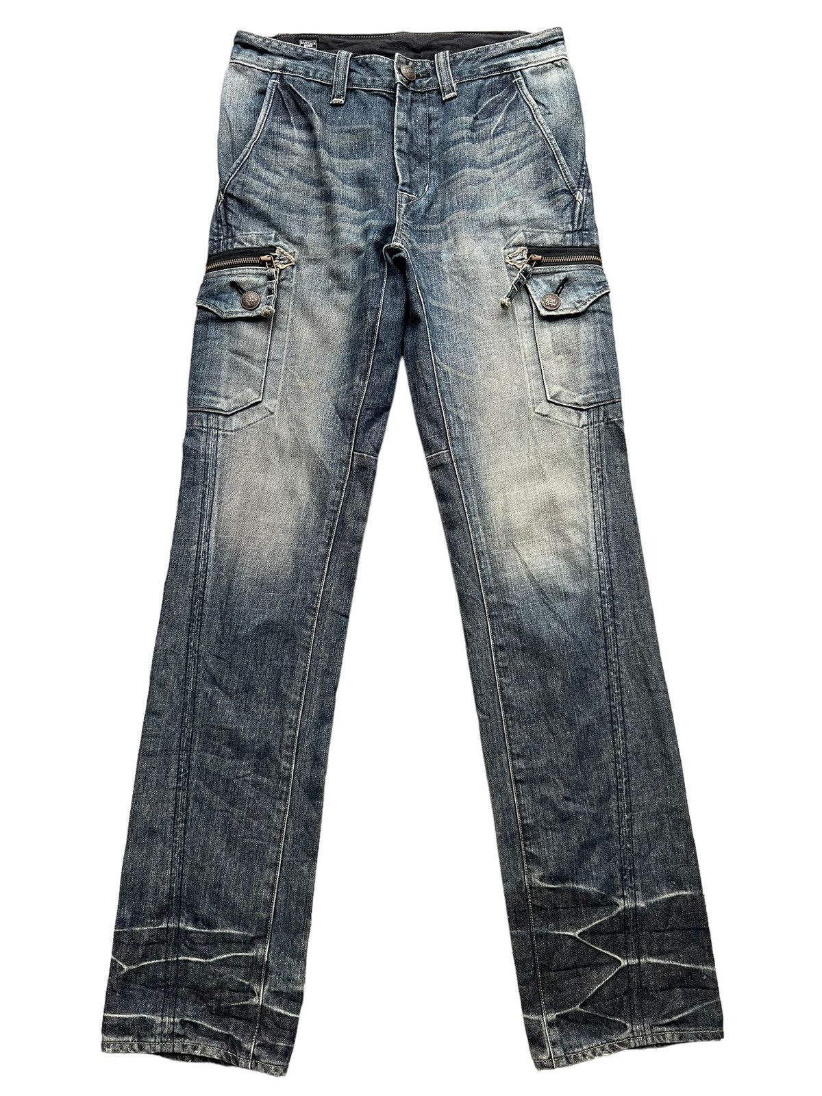 image of Vintage Bartack Japan Jeans Multipocket Denim Jeans 30X34 in Blue, Men's