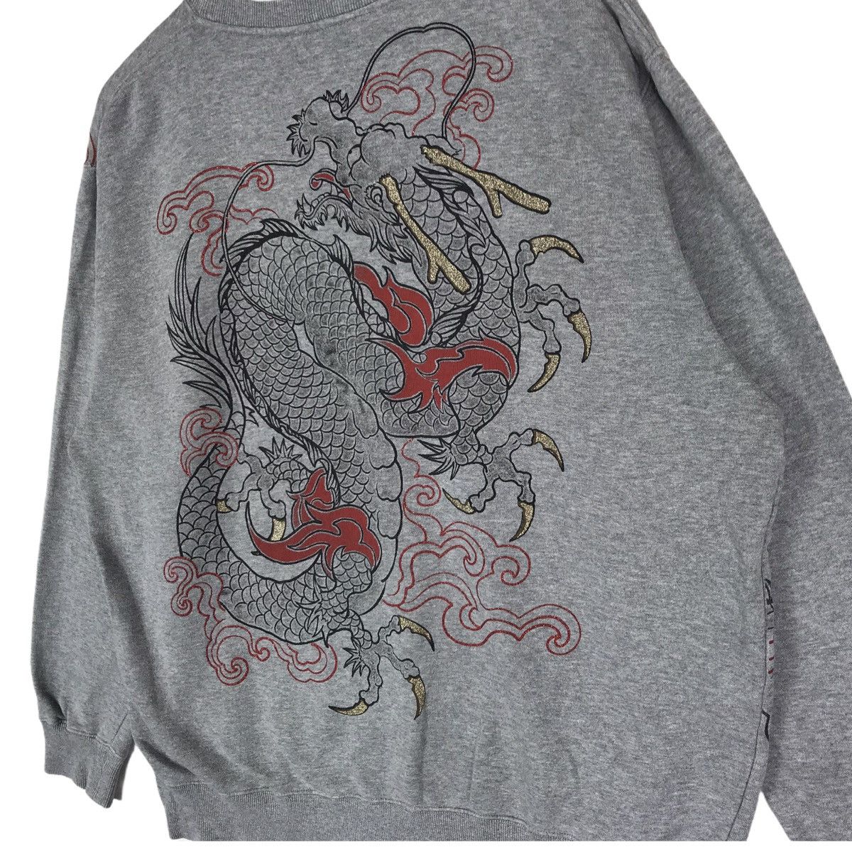 Japanese Brand Japanese Sukajan Souvenir Dragon Ryu Motive Sweatshirt Size US XL / EU 56 / 4 - 4 Thumbnail