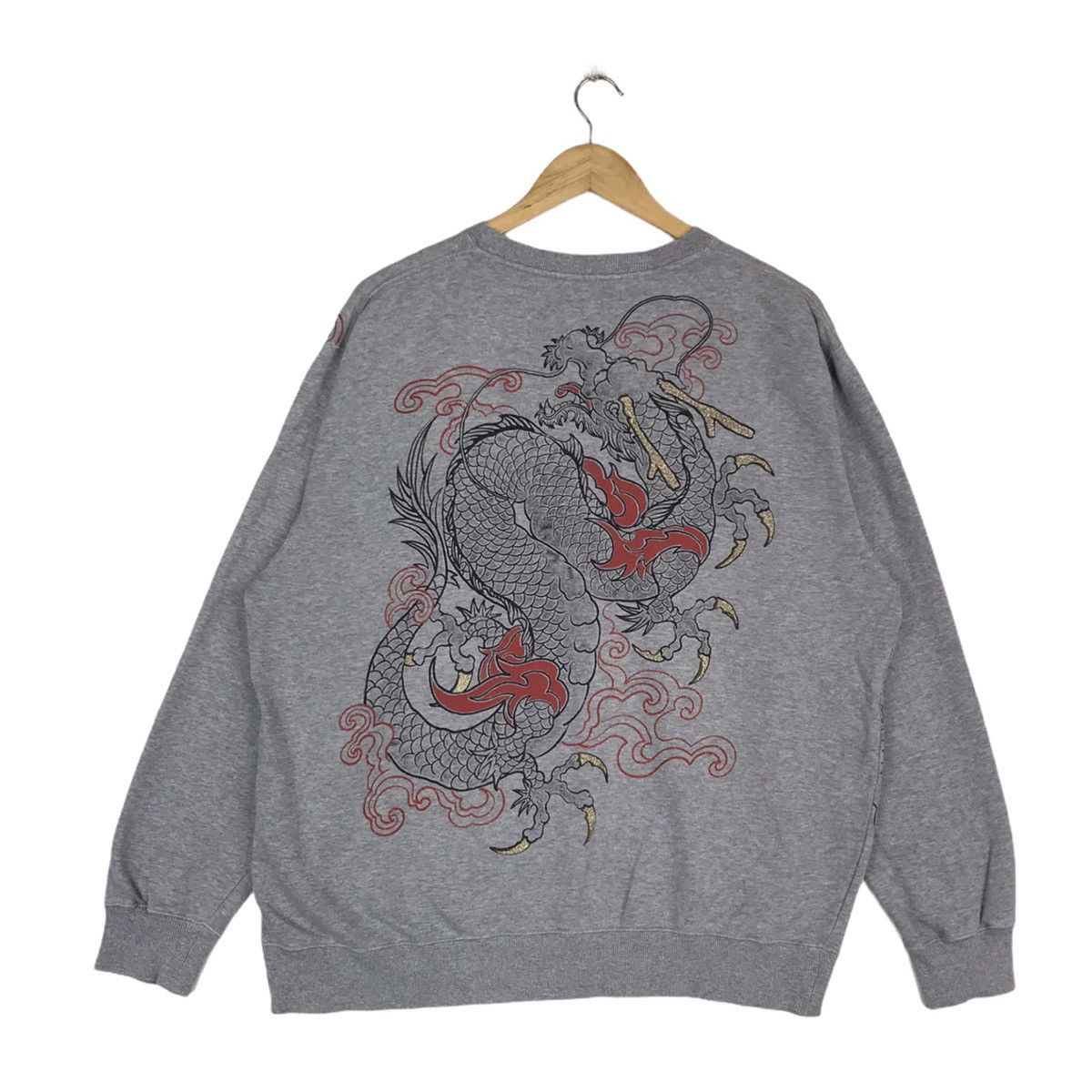 Japanese Brand Japanese Sukajan Souvenir Dragon Ryu Motive Sweatshirt Size US XL / EU 56 / 4 - 1 Thumbnail