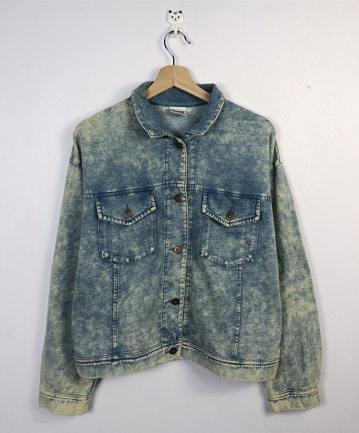 Cartoon Network Rare Vintage Popeye Acid Wash Light Denim Jacket Size US M / EU 48-50 / 2 - 2 Thumbnail