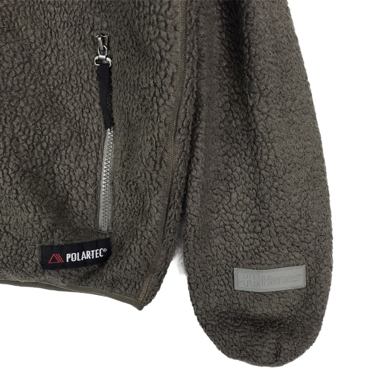 Hanes × Polartec Vintage Hanes Polartec Zip Up Fleece Jacket Size US M / EU 48-50 / 2 - 2 Thumbnail