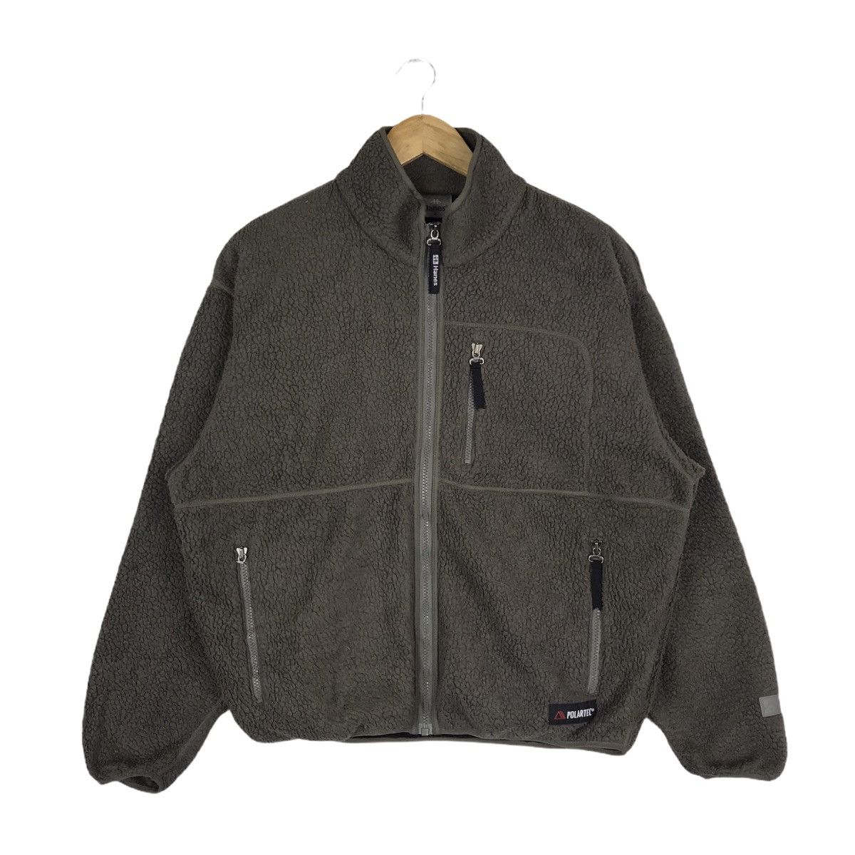 Hanes × Polartec Vintage Hanes Polartec Zip Up Fleece Jacket Size US M / EU 48-50 / 2 - 1 Thumbnail