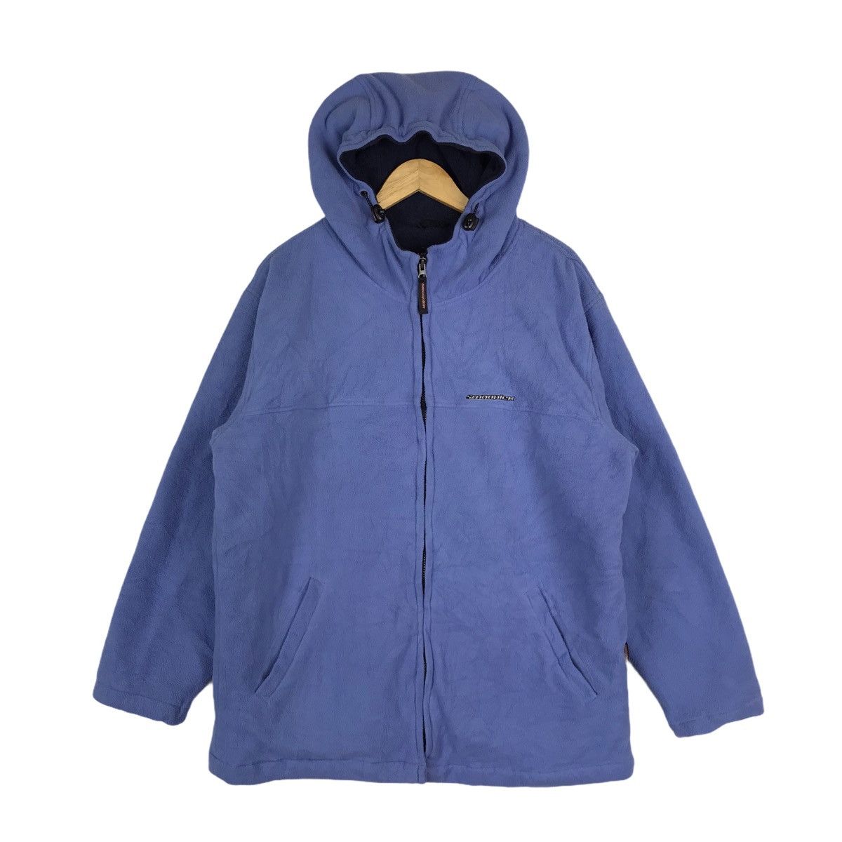 Vintage Vintage Swooplex Minimalist Hoodie Fleece Zipper Jacket Size US L / EU 52-54 / 3 - 1 Thumbnail